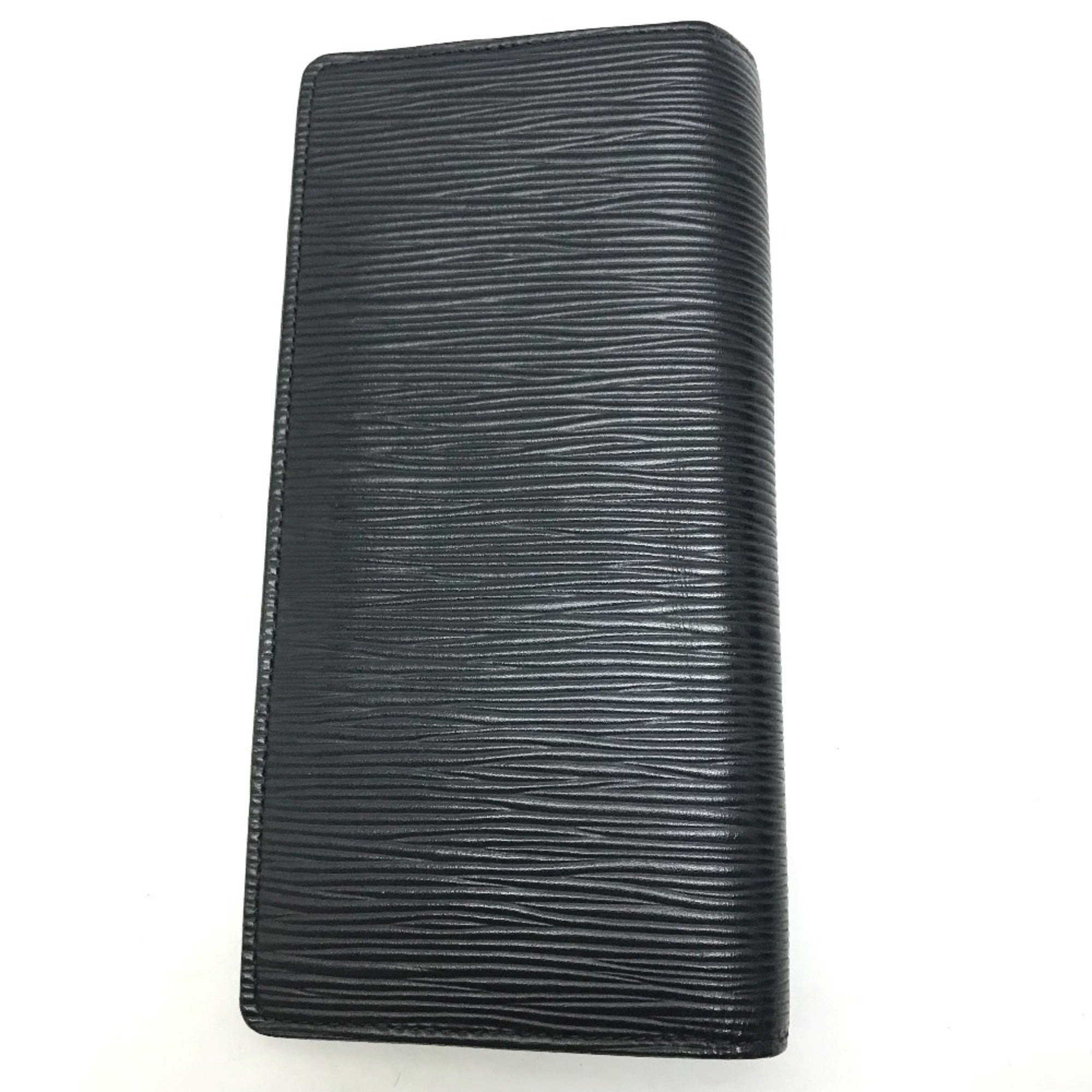 Louis Vuitton Navy Leather Long Wallet (Bi-Fold) (Pre-Owned)
