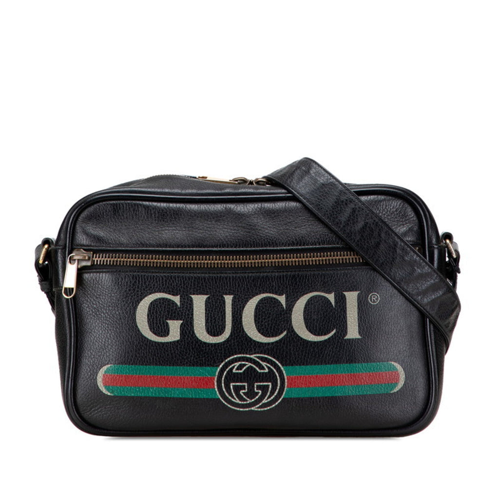 Gucci Black Leather Shoulder Bag (Pre-Owned)