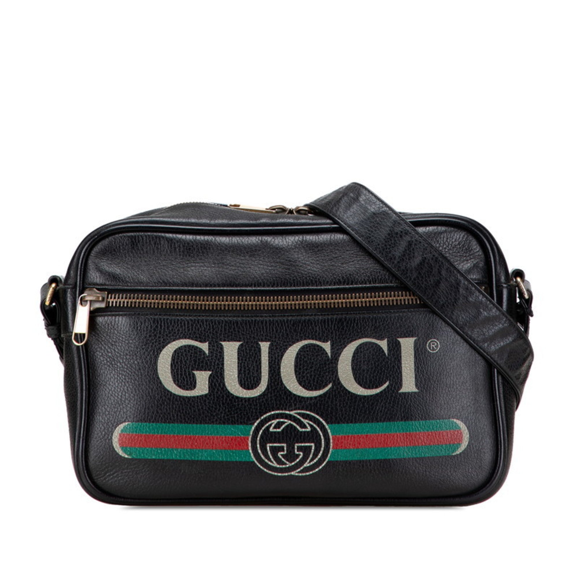 Gucci Black Leather Shoulder Bag (Pre-Owned)