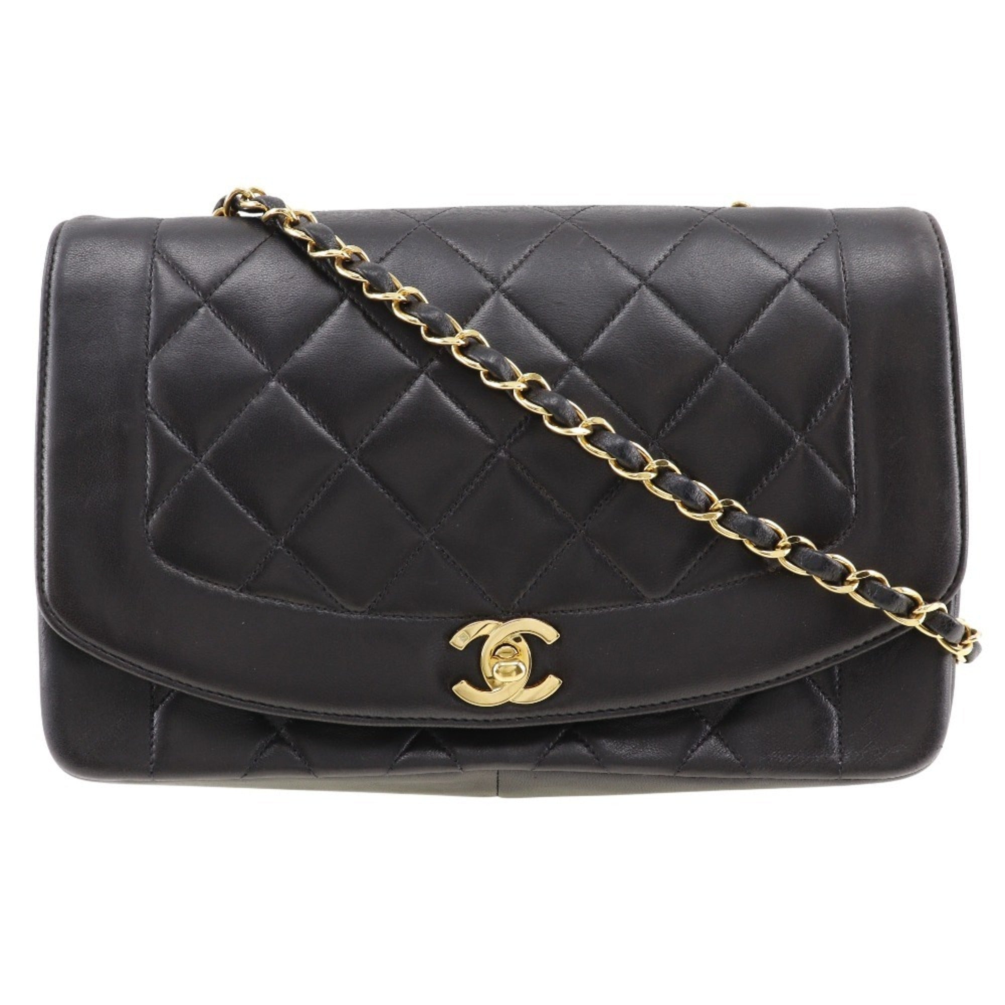 Chanel Black Leather Shoulder Bag (Pre-Owned)