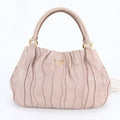 Prada Pink Leather Handbag Tote Bag (Pre-Owned)