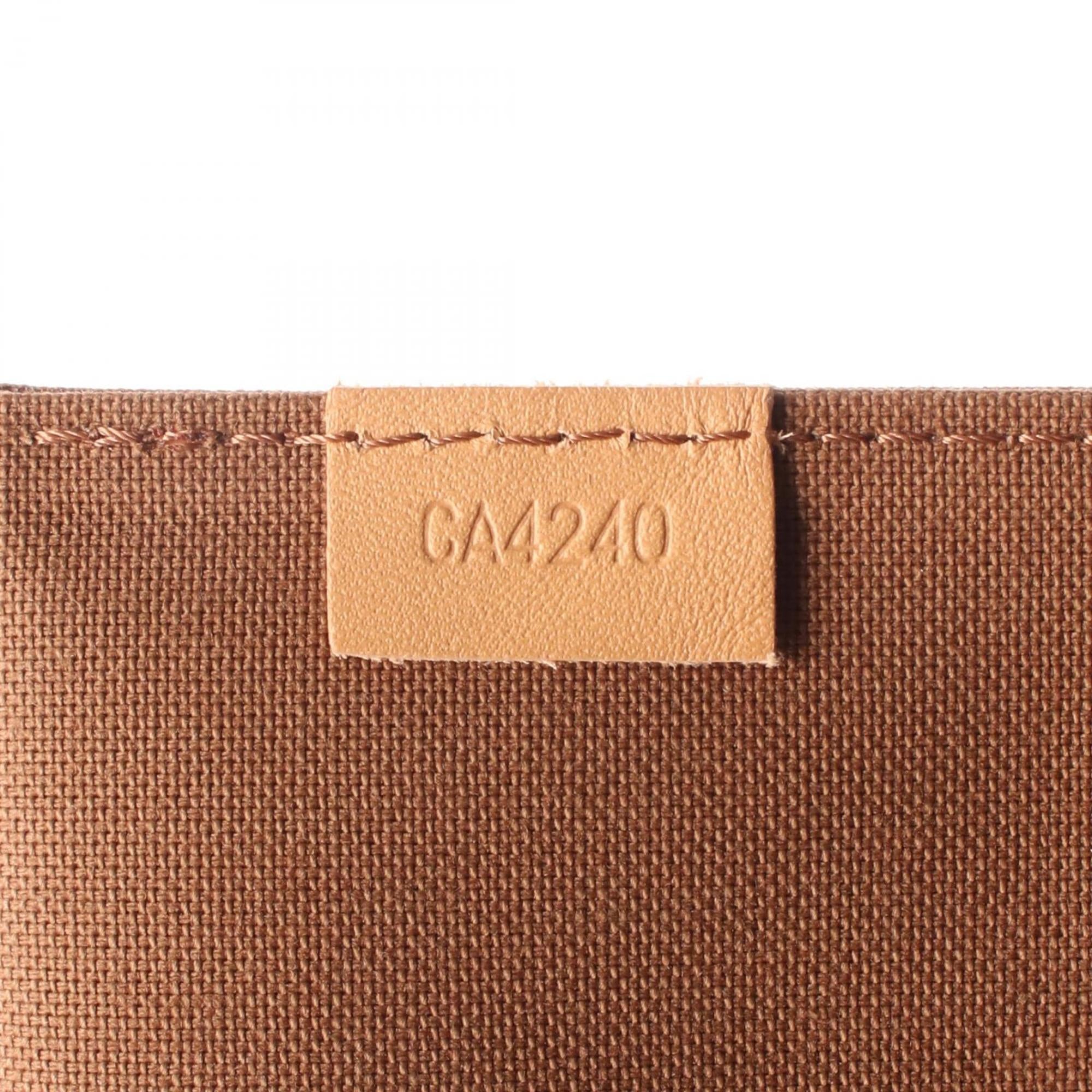 Louis Vuitton Brown Pvc Coated Canvas Leather Handbag (Pre-Owned)