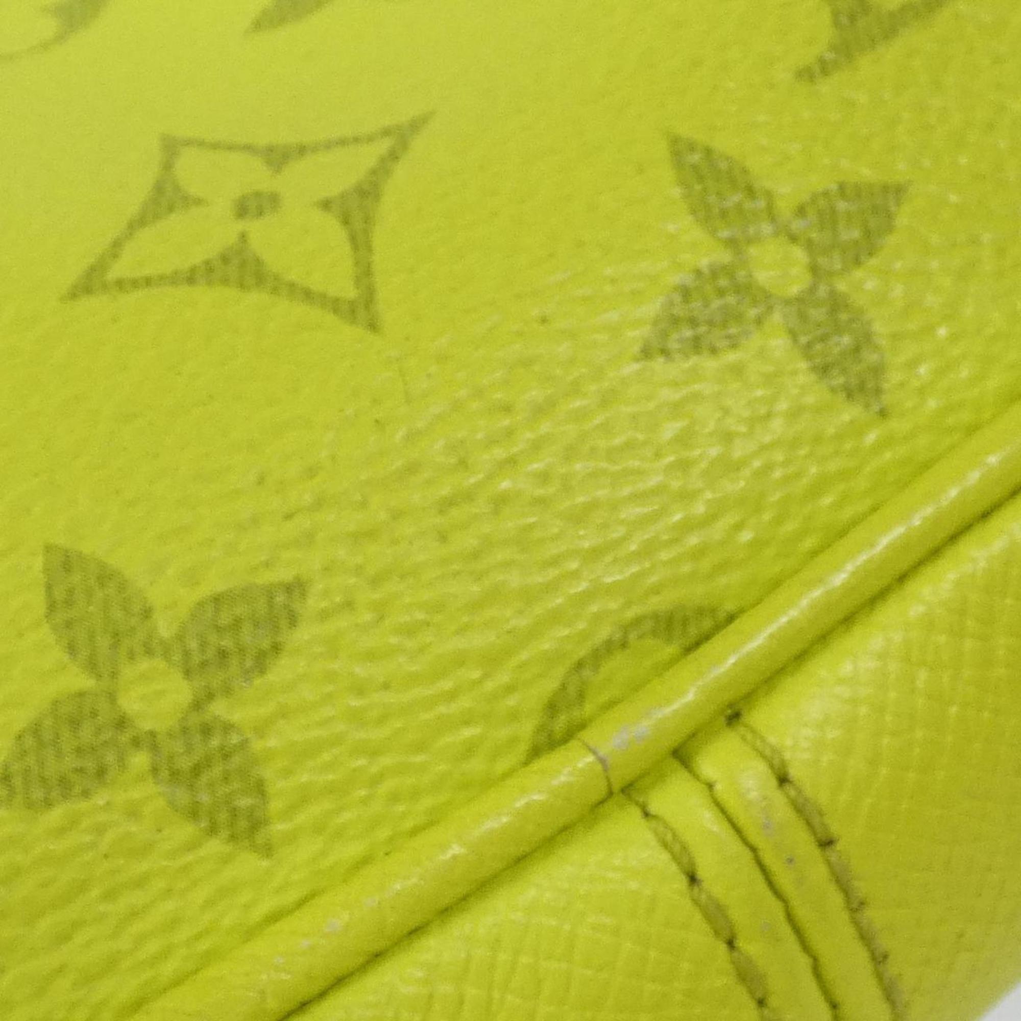 Louis Vuitton Jaune Yellow Coated Canvas Leather Shoulder Bag (Pre-Owned)