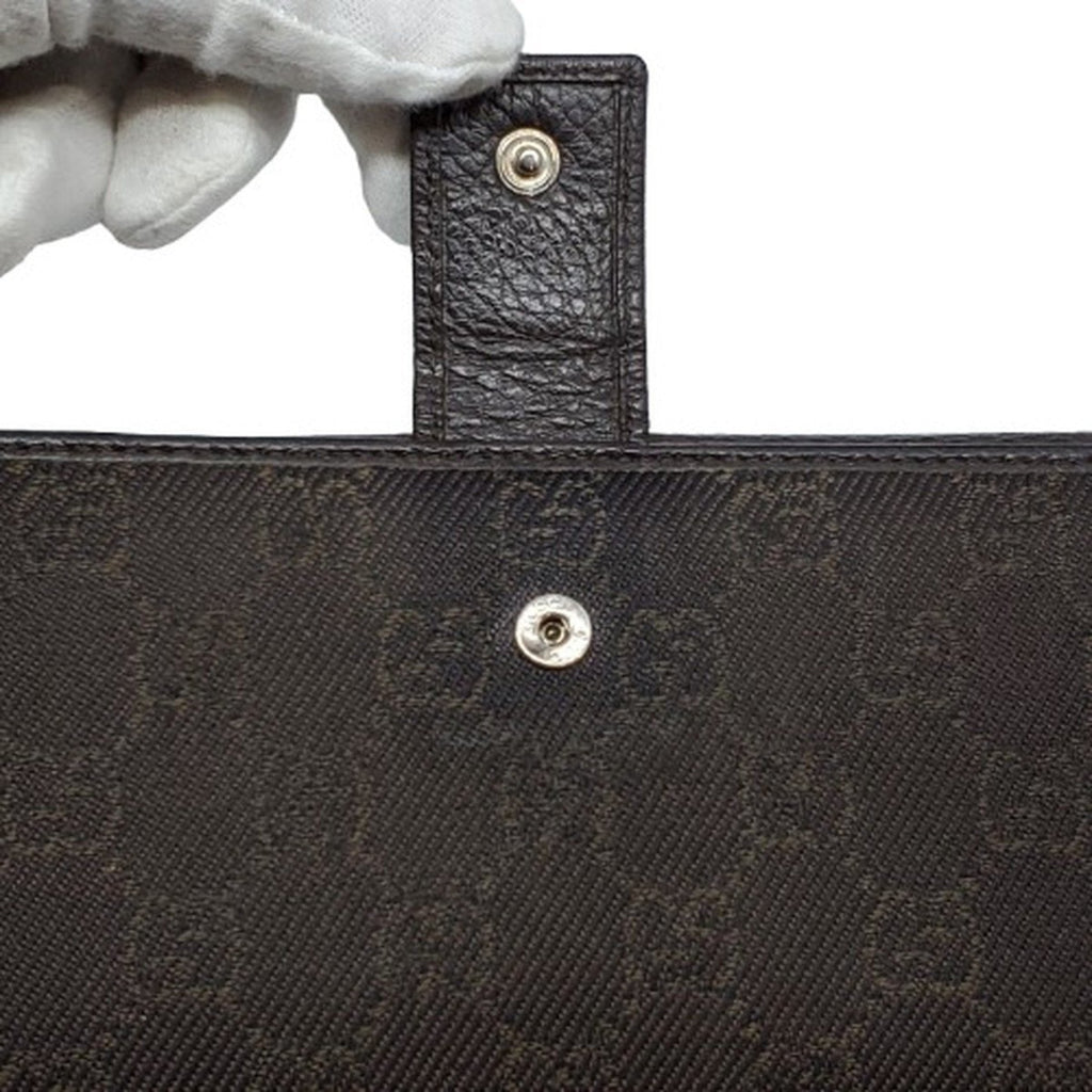 Gucci Brown Gg Canvas Long Wallet (Bi-Fold) (Pre-Owned)