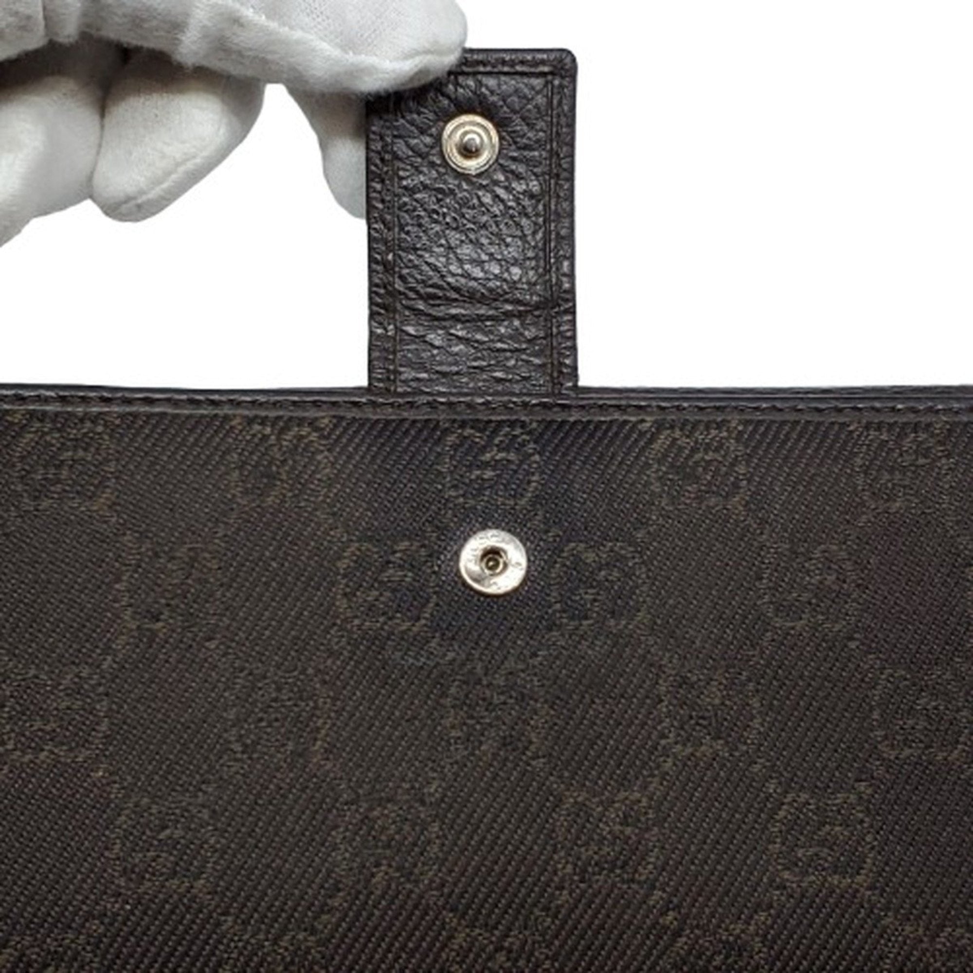 Gucci Brown Gg Canvas Long Wallet (Bi-Fold) (Pre-Owned)