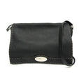 Fendi Selleria Black Leather Messenger Bag Shoulder Bag (Pre-Owned)