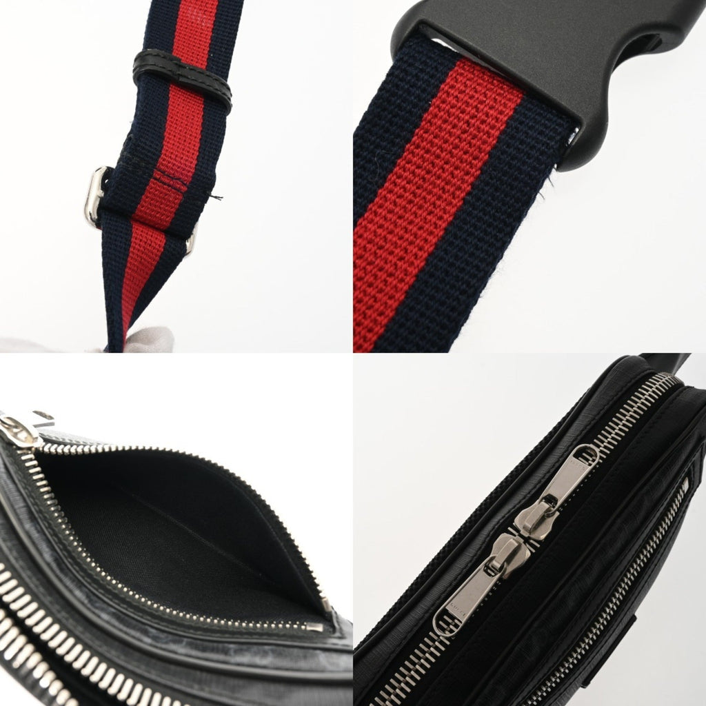 Gucci Black Gray Gg Supreme Canvas Sling Bag (Pre-Owned)