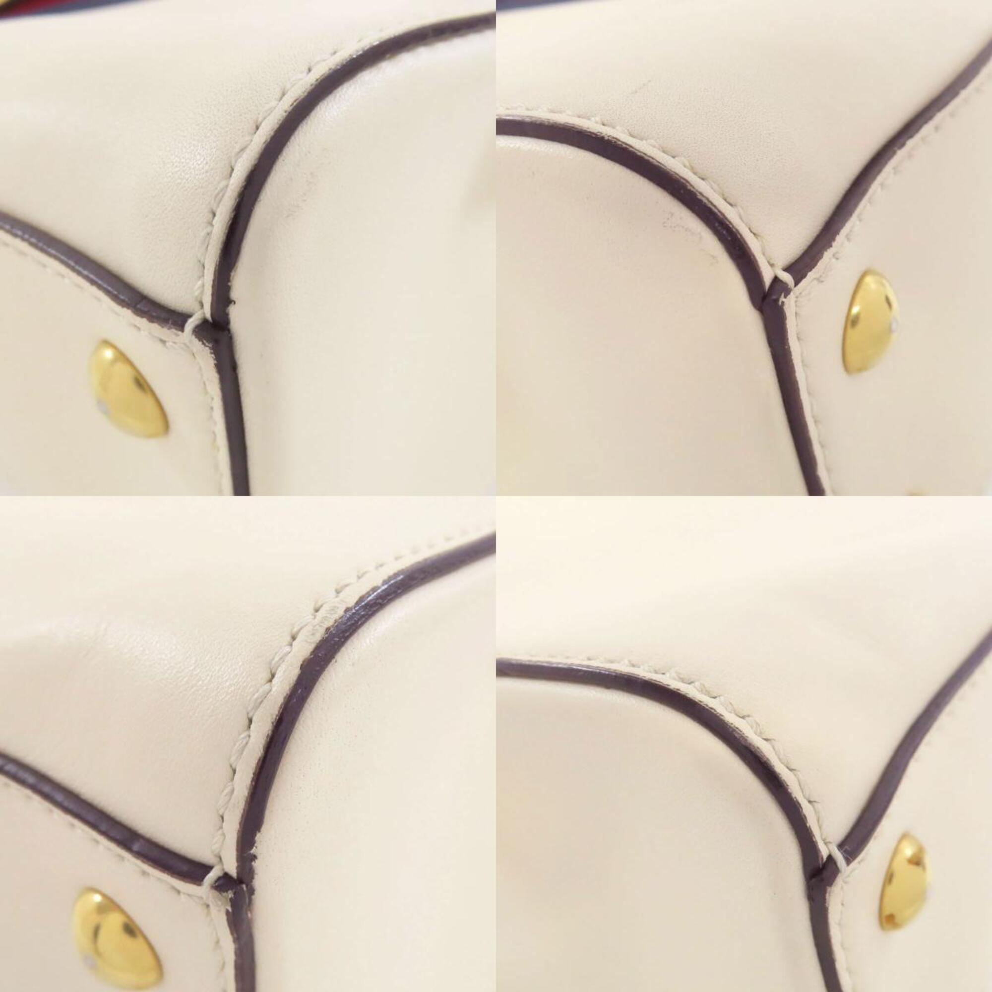 Gucci White Leather Handbag (Pre-Owned)