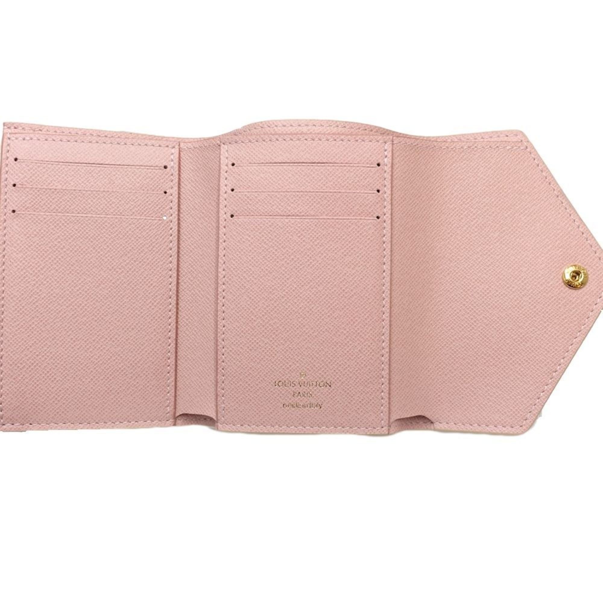 Louis Vuitton Damier Azur Rose Ballerine White Damier Azur Wallet (Tri-Fold) (Pre-Owned)