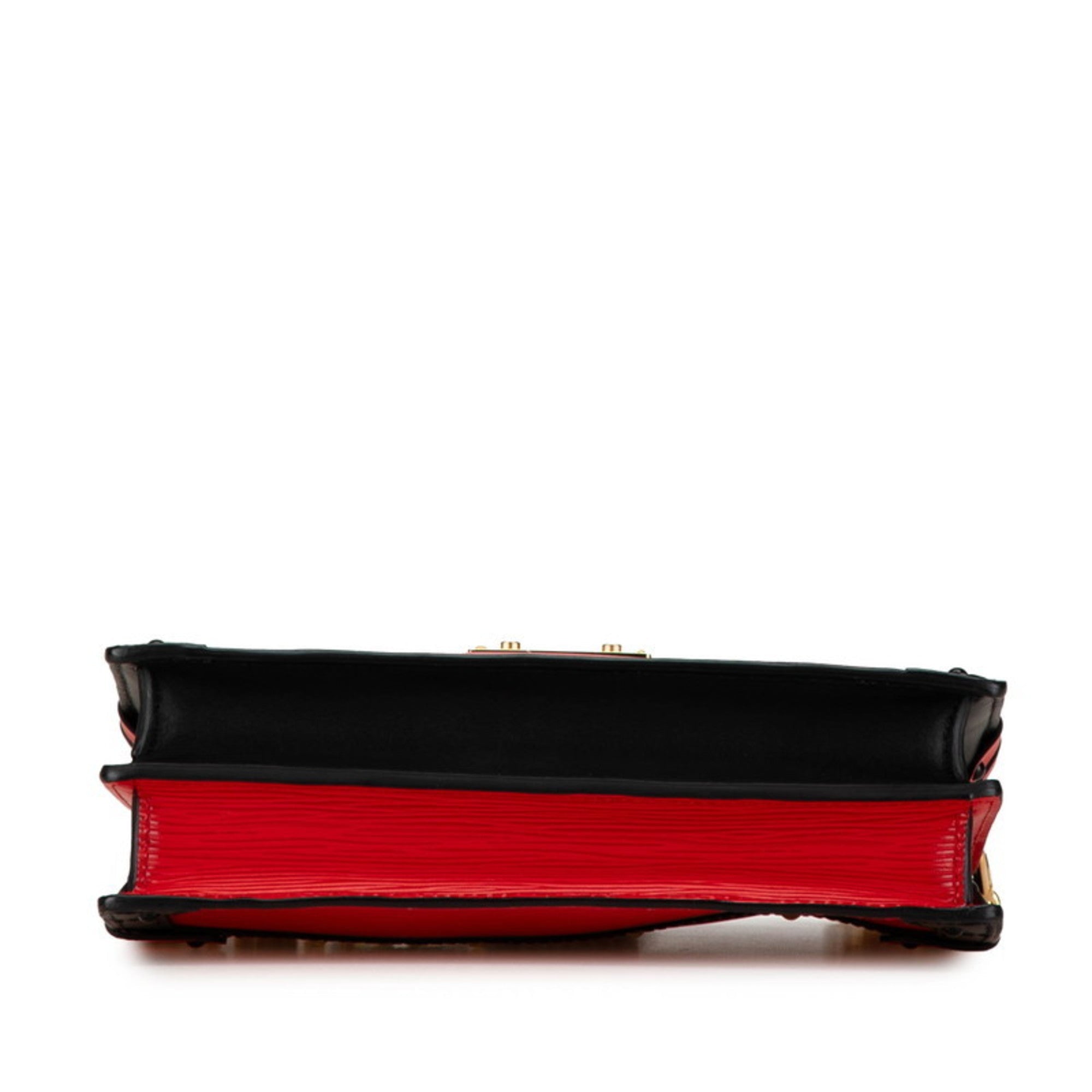 Louis Vuitton Epi Black Rouge Leather Clutch Bag Shoulder Bag (Pre-Owned)