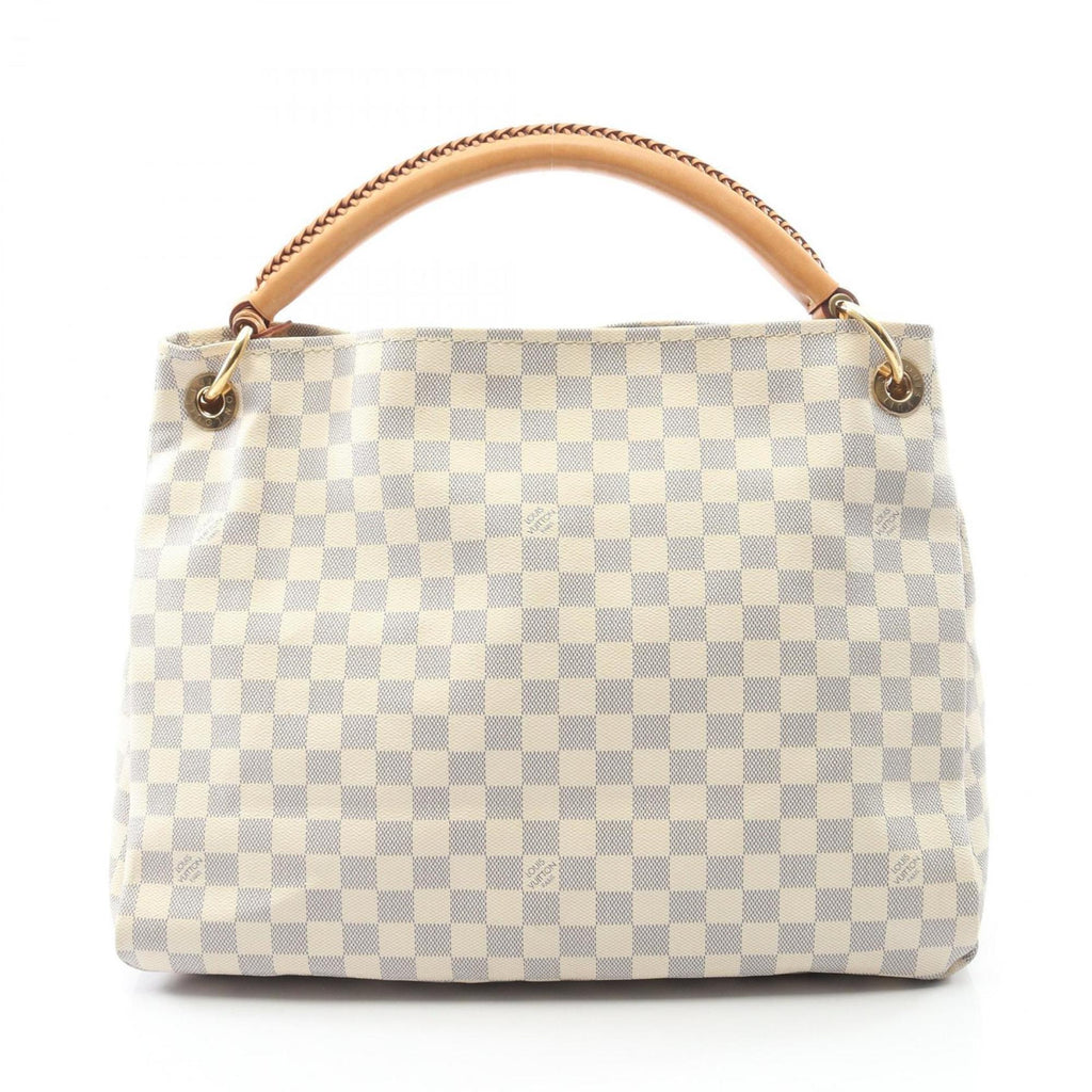 Louis Vuitton White Coated Canvas Leather Shoulder Bag (Pre-Owned)