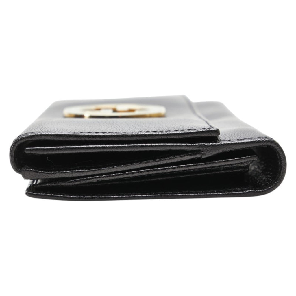 Gucci Black Green Leather Coin Purse/Coin Case (Pre-Owned)