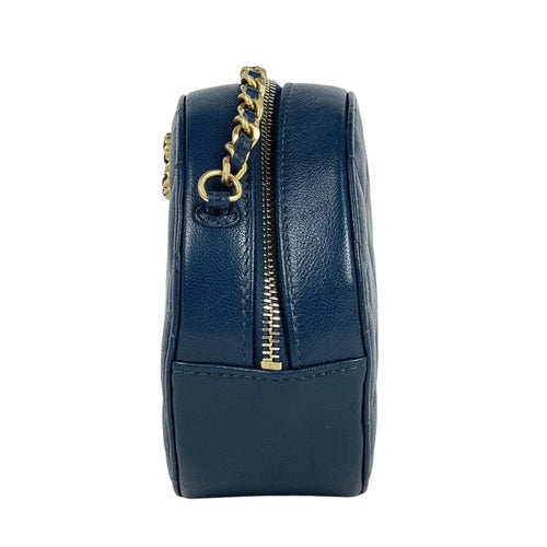 Chanel Blue Leather Shoulder Bag (Pre-Owned)