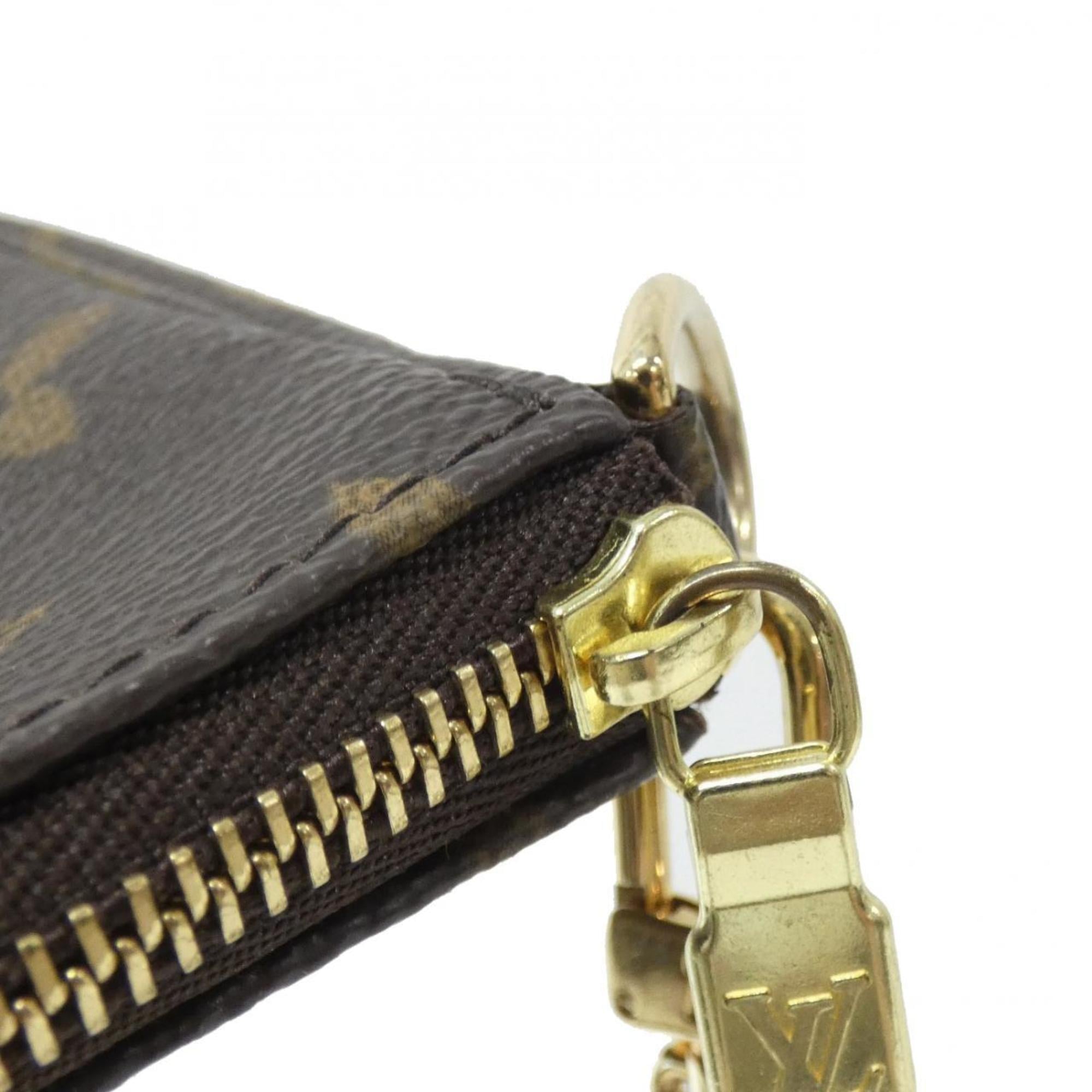Louis Vuitton Marron Monogram Coated Canvas Pochette Pouch (Pre-Owned)