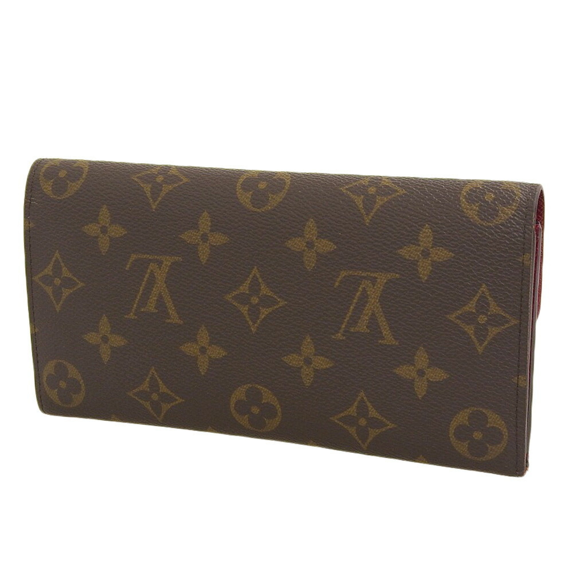 Louis Vuitton Fuchsia Monogram Purple Red Color Pvc Long Wallet (Bi-Fold) (Pre-Owned)