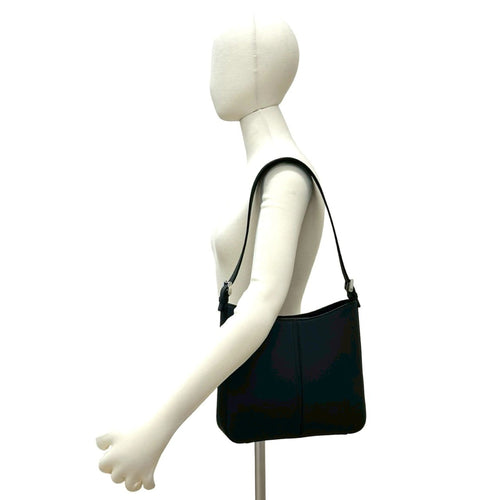Burberry Black Leather Shoulder Bag Tote Bag (Pre-Owned)