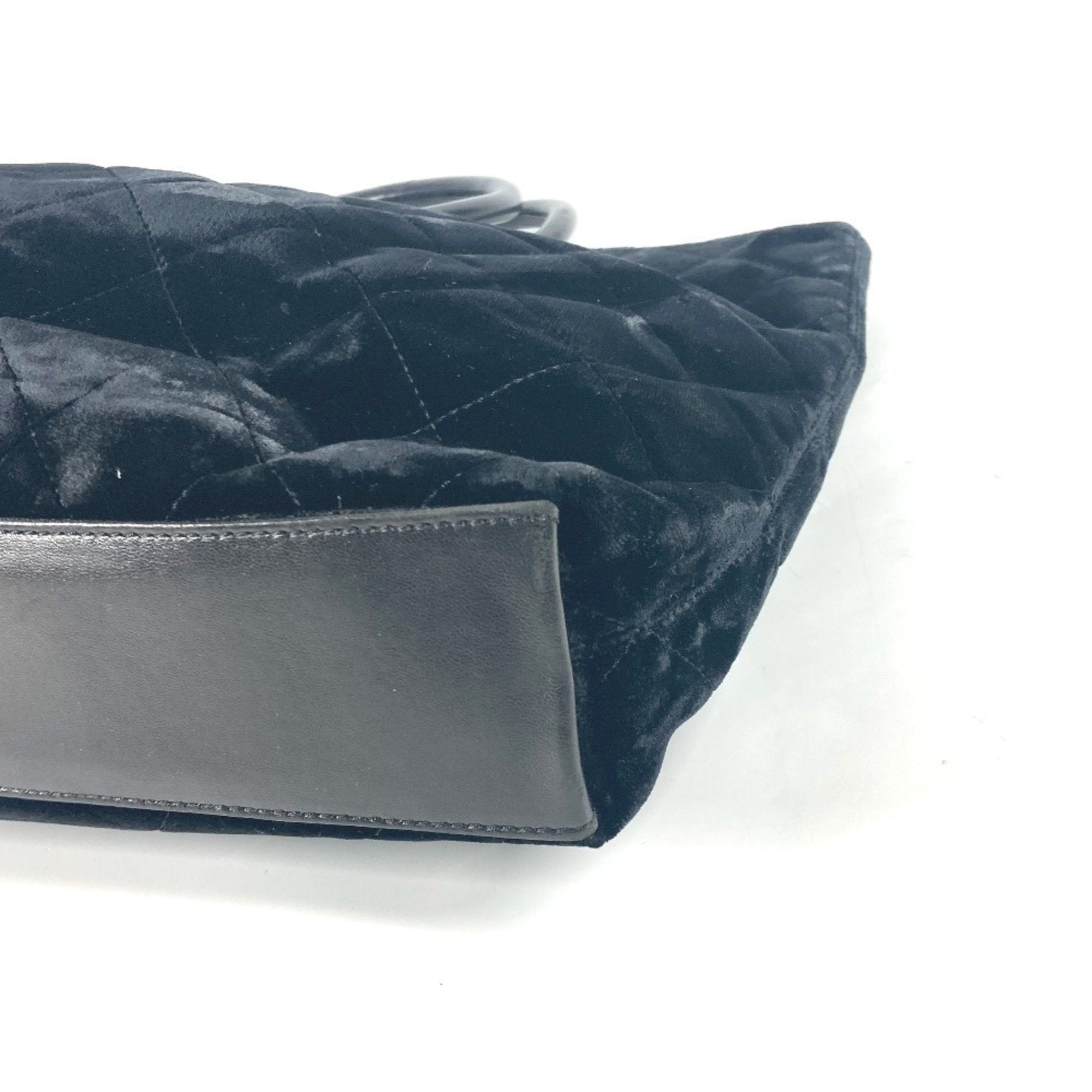 Chanel Black Leather Handbag Tote Bag (Pre-Owned)