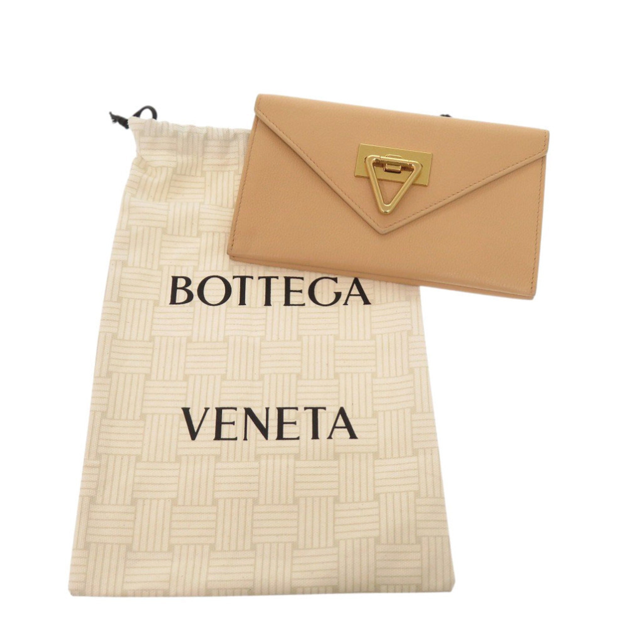 Bottega Veneta Beige Leather Wallet (Bi-Fold) (Pre-Owned)