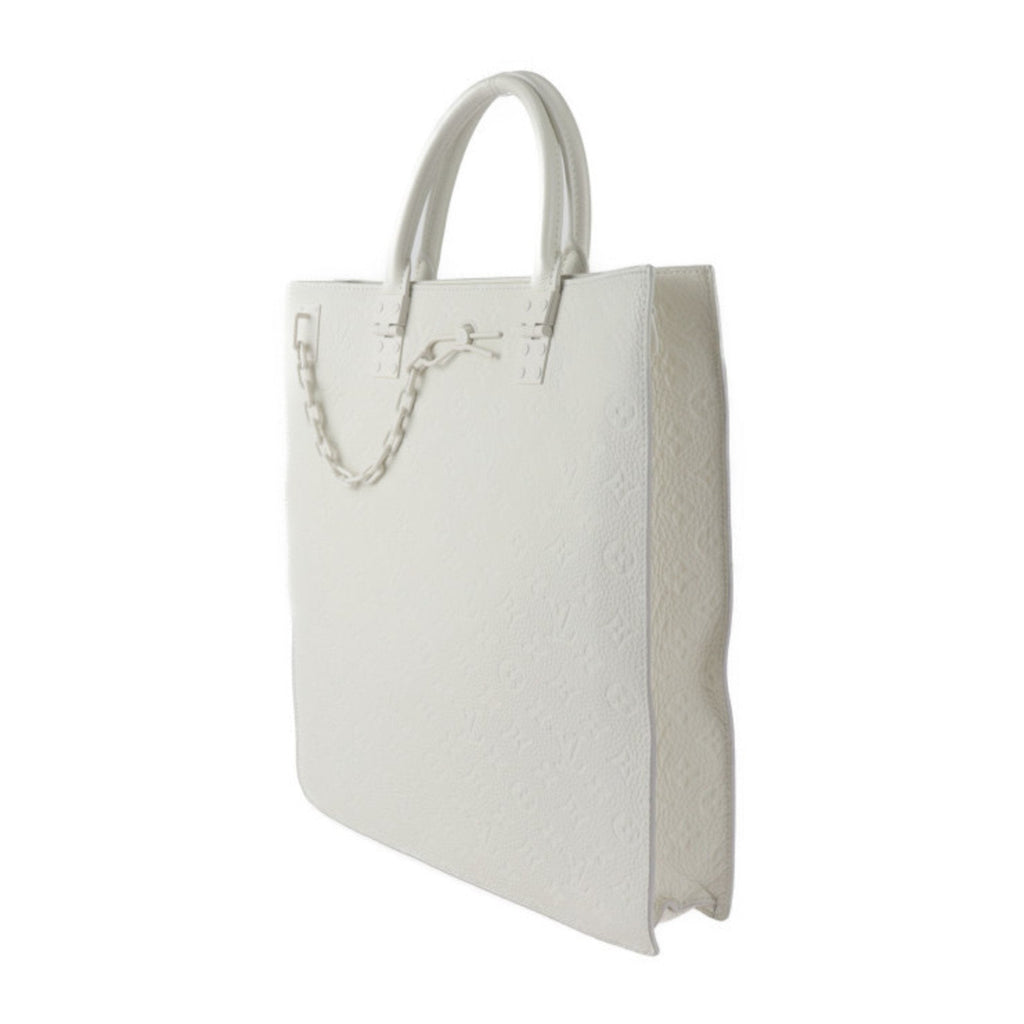 Louis Vuitton White Leather Handbag Shoulder Bag Tote Bag (Pre-Owned)