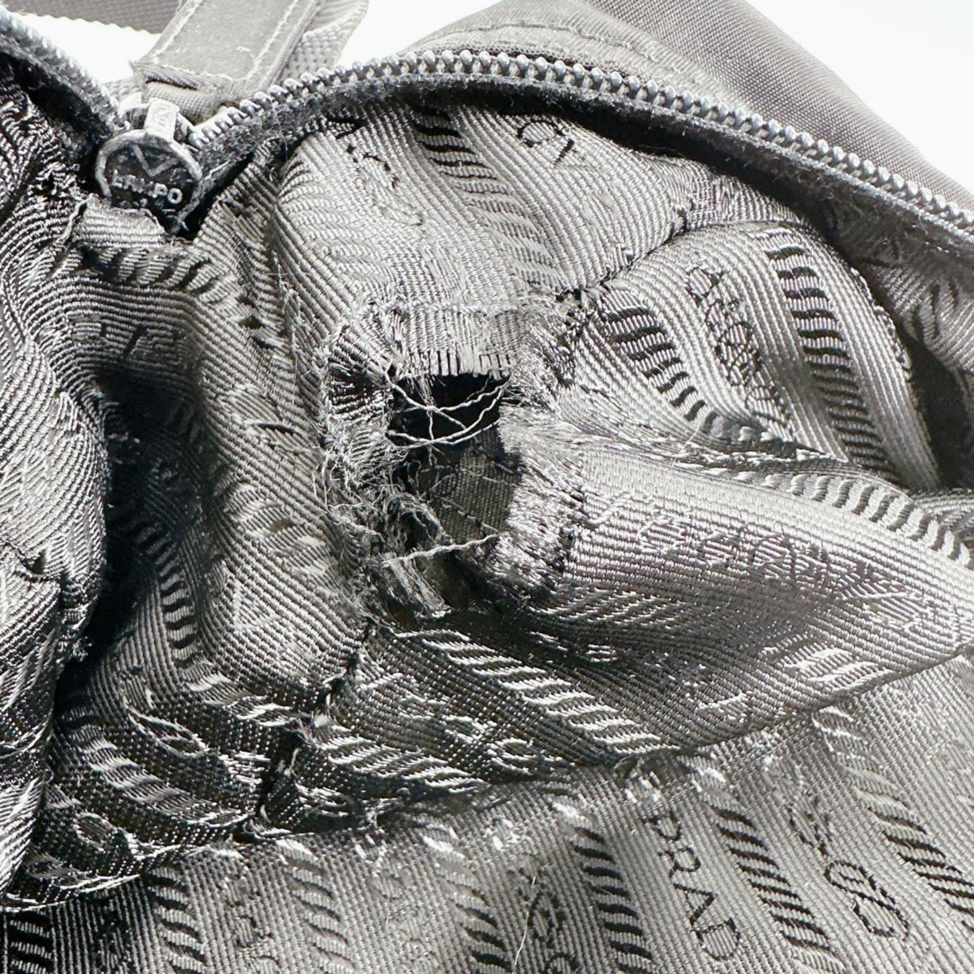 Prada Black Nylon Shoulder Bag Sling Bag (Pre-Owned)