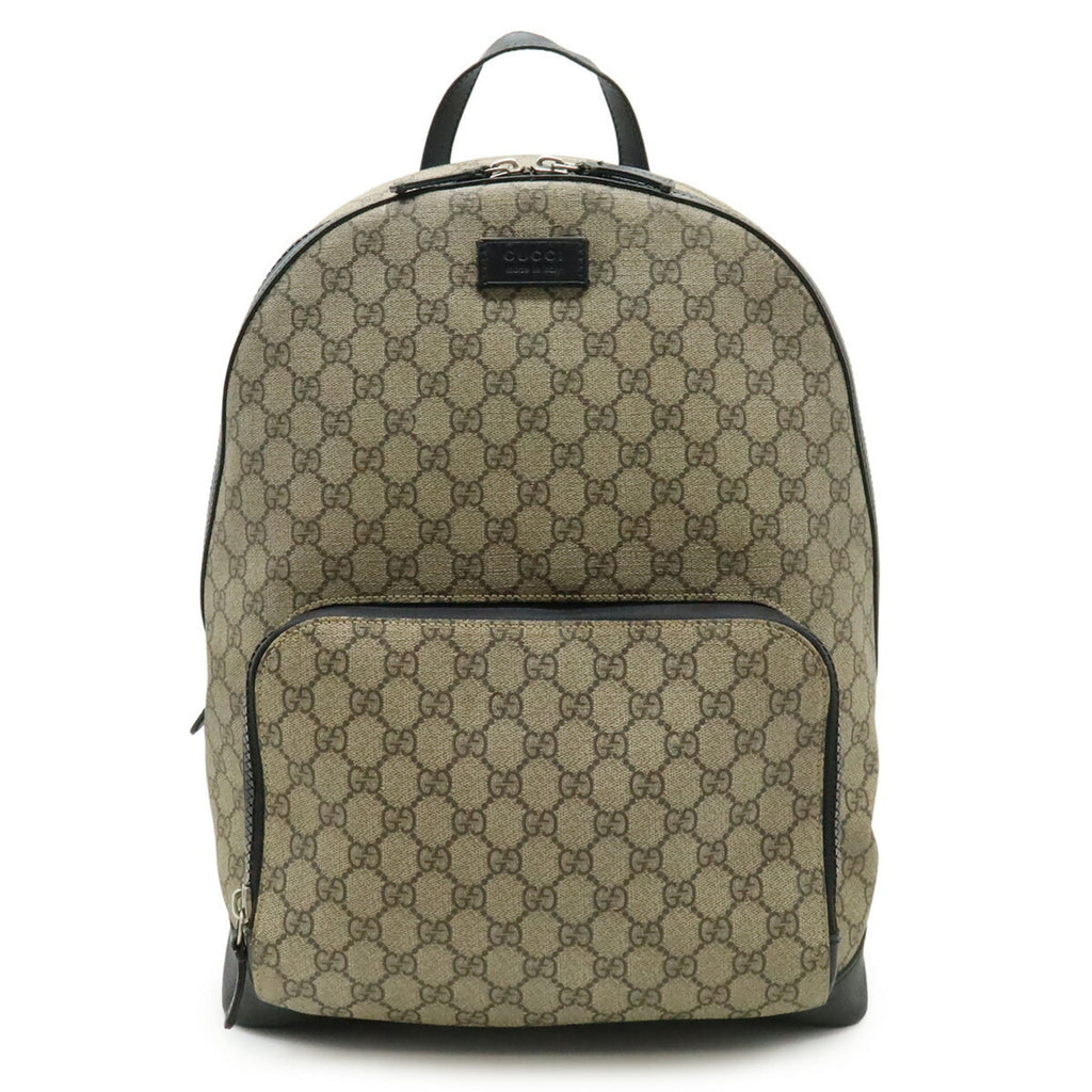 Gucci Beige Black Gg Supreme Backpack (Pre-Owned)