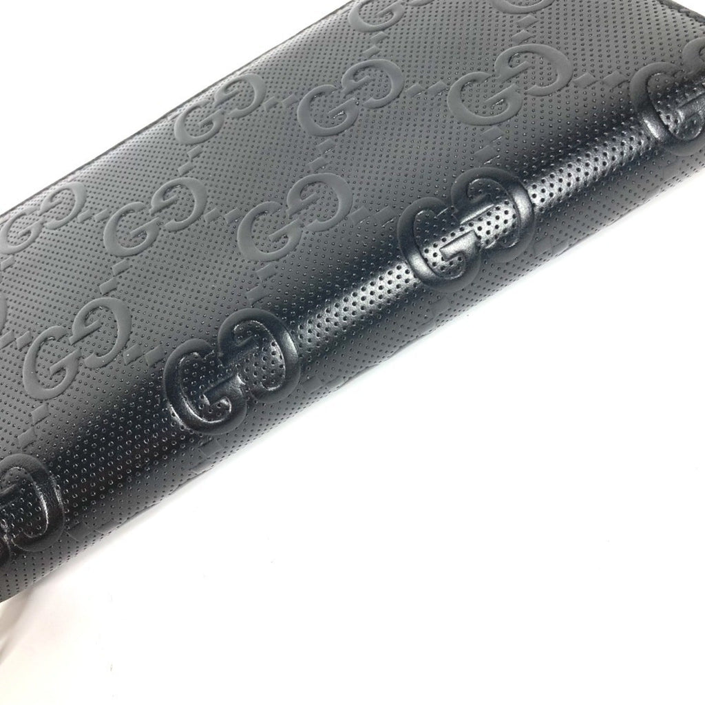 Gucci Black Leather Long Wallet (Bi-Fold) (Pre-Owned)