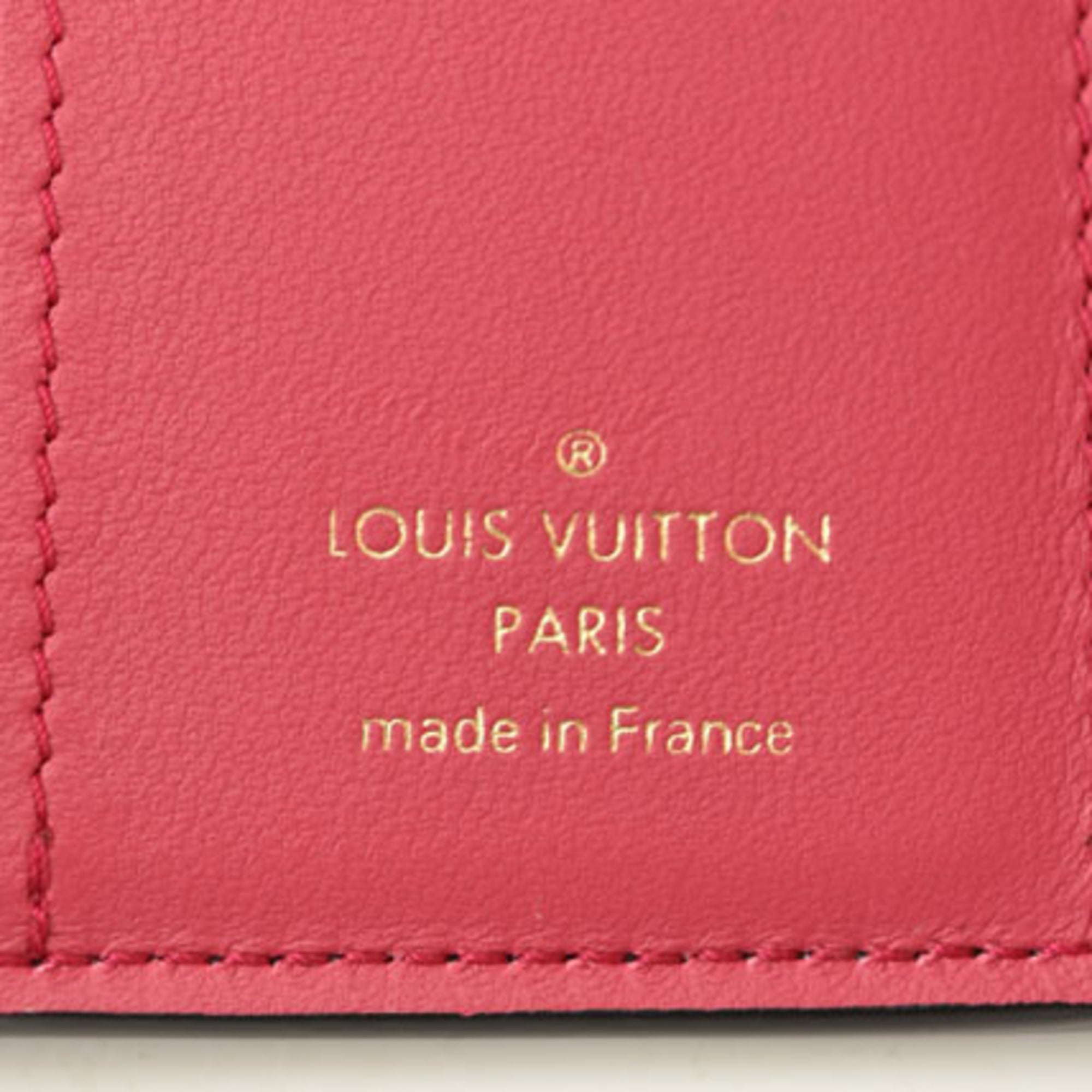 Louis Vuitton Taurillon Noir Leather Wallet (Tri-Fold) (Pre-Owned)