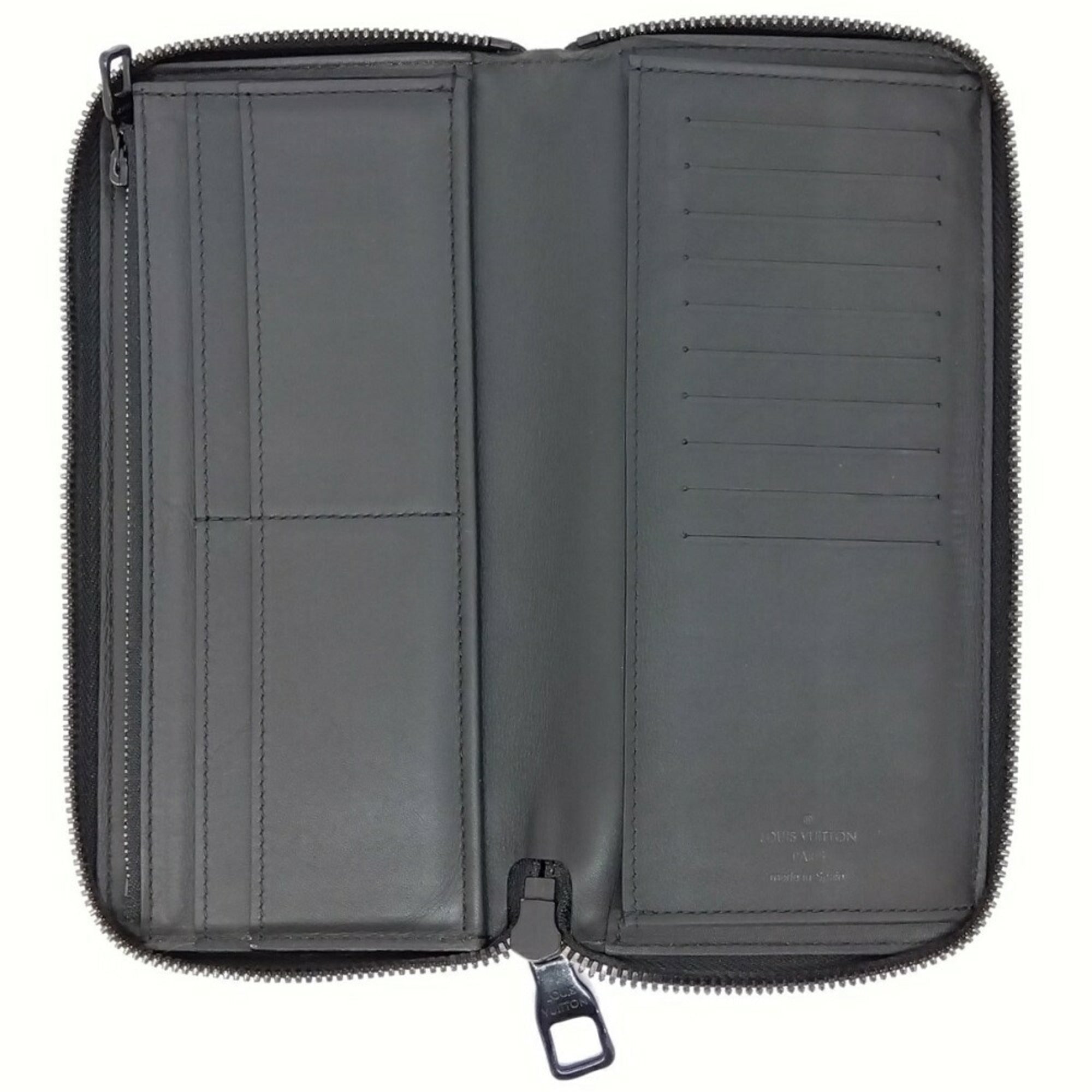 Louis Vuitton Black Noir Leather Coin Purse/Coin Case (Pre-Owned)