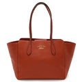 Gucci Red Color Leather Shoulder Bag Tote Bag (Pre-Owned)