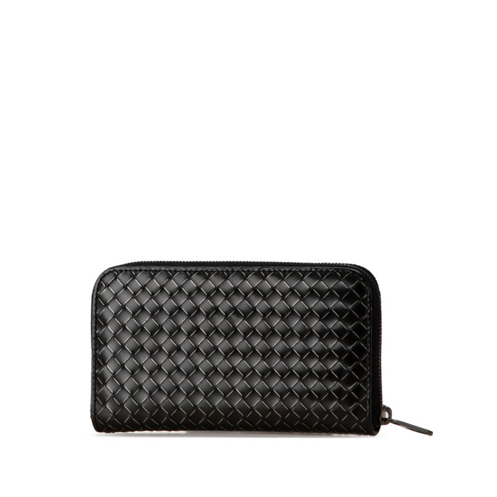 Bottega Veneta Black Leather Long Wallet (Bi-Fold) (Pre-Owned)