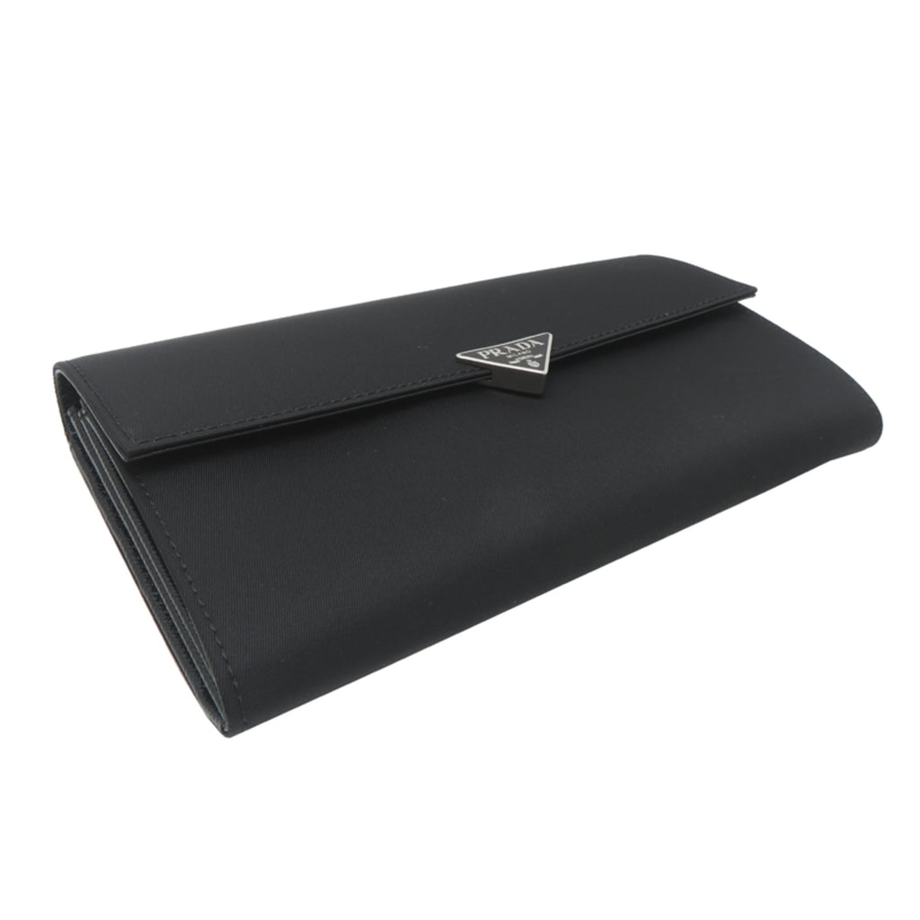 Prada Black Nylon Long Wallet (Bi-Fold) (Pre-Owned)