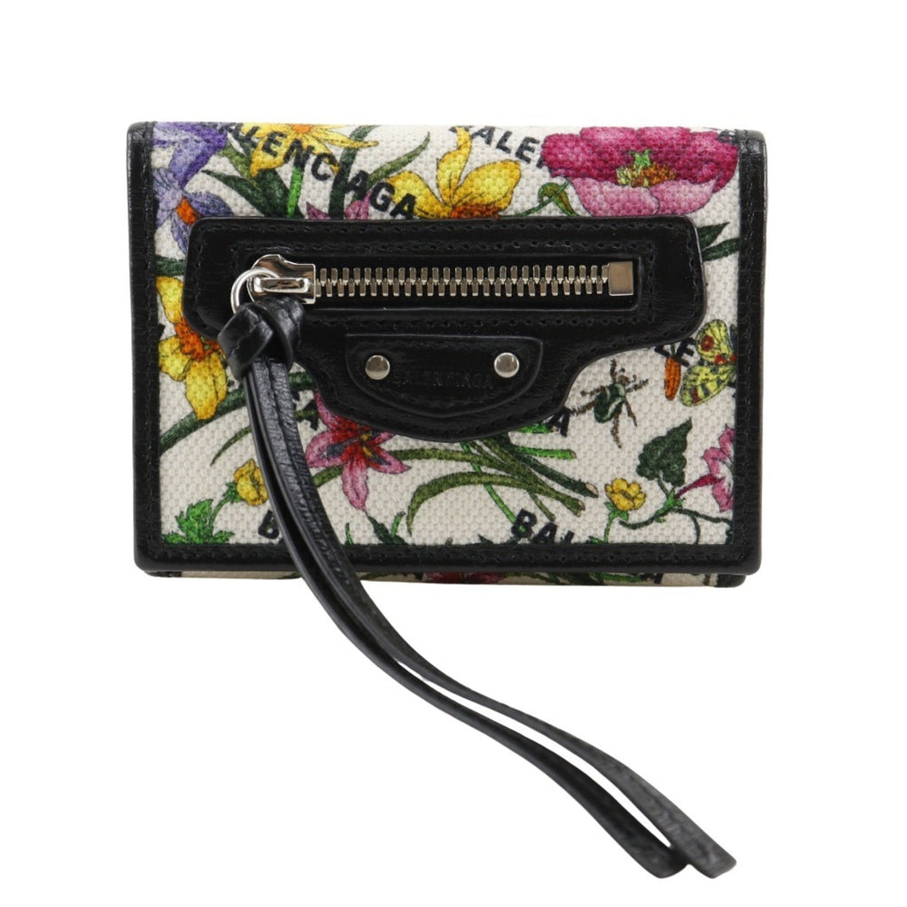 Gucci Black Multi-Color Canvas Wallet (Tri-Fold) (Pre-Owned)
