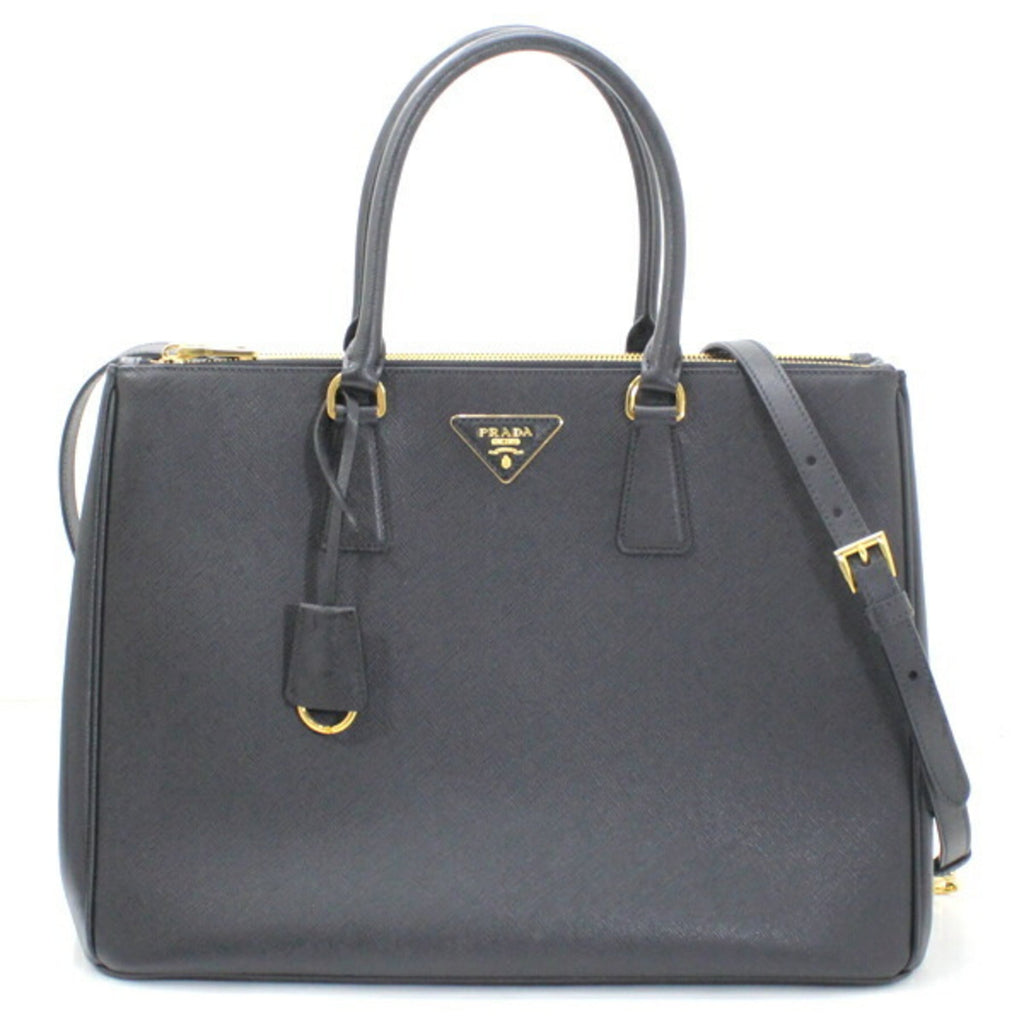 Prada Black Nero Saffiano Lux Handbag Shoulder Bag Tote Bag (Pre-Owned)