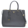Prada Black Nero Saffiano Lux Handbag Shoulder Bag Tote Bag (Pre-Owned)