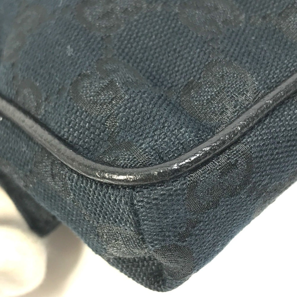 Gucci Black Gg Canvas Leather Fanny Pack (Pre-Owned)