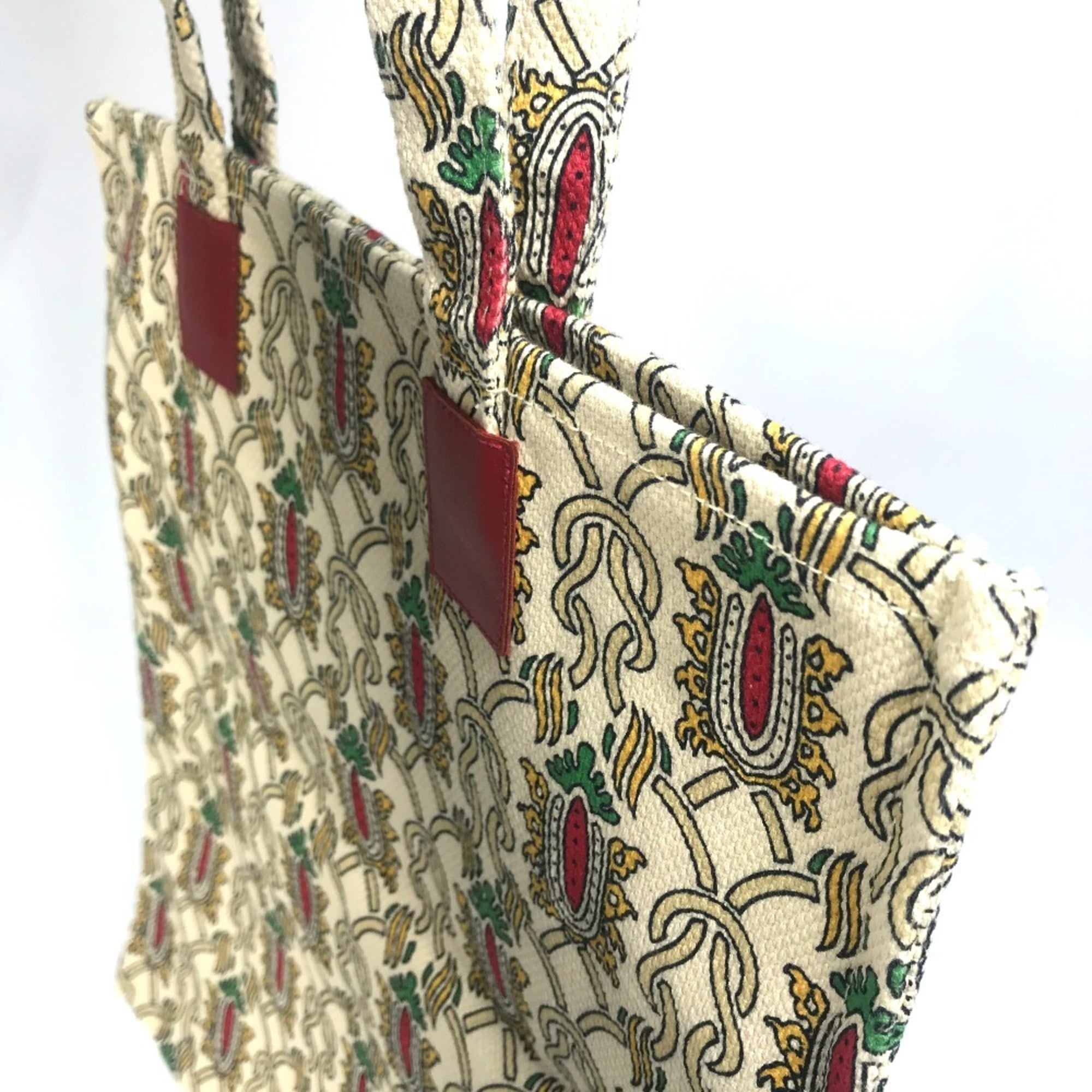 Gucci Multi-Color Canvas Shoulder Bag Tote Bag (Pre-Owned)