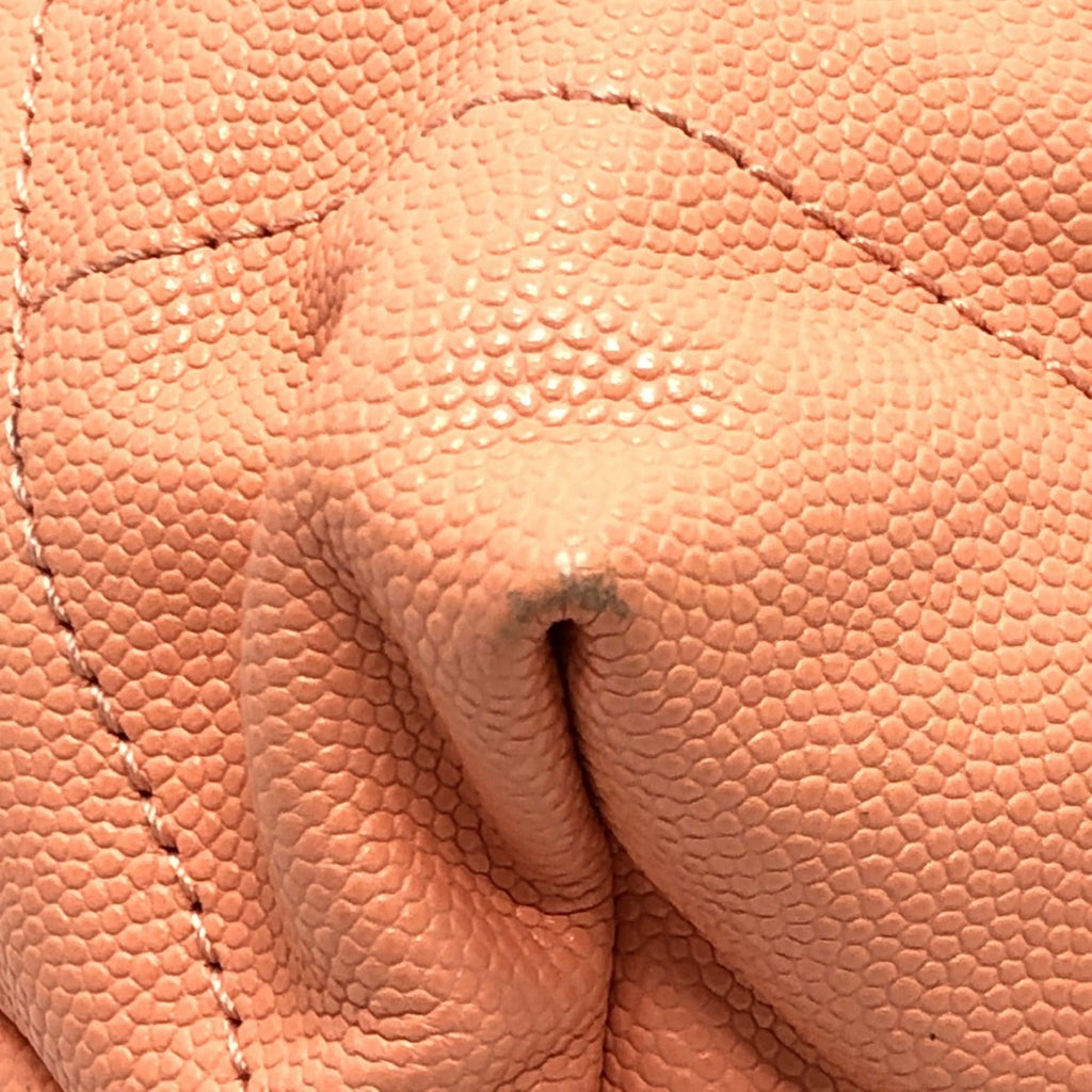 Chanel Matelasse Coral Pink Grained Calfskin Handbag Shoulder Bag (Pre-Owned)