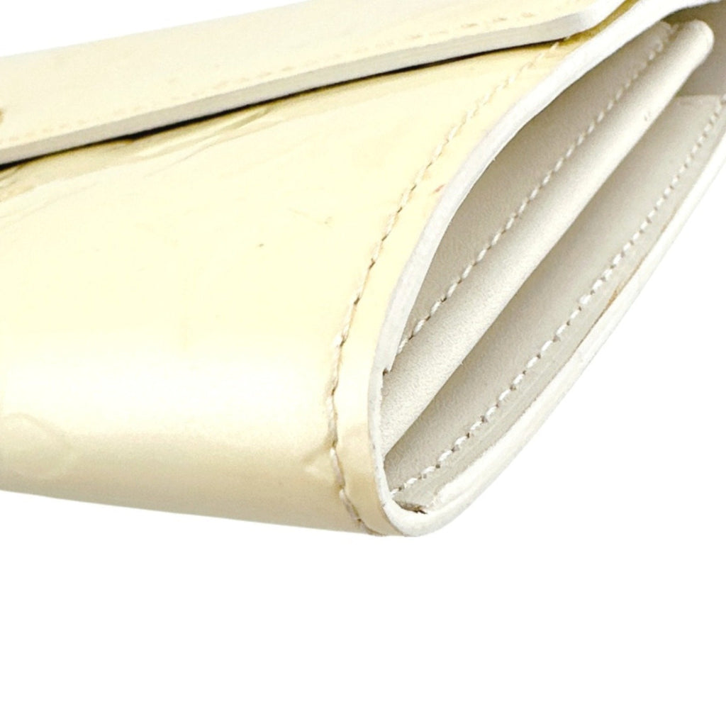 Louis Vuitton Cream White Monogram Vernis Long Wallet (Tri-Fold) (Pre-Owned)