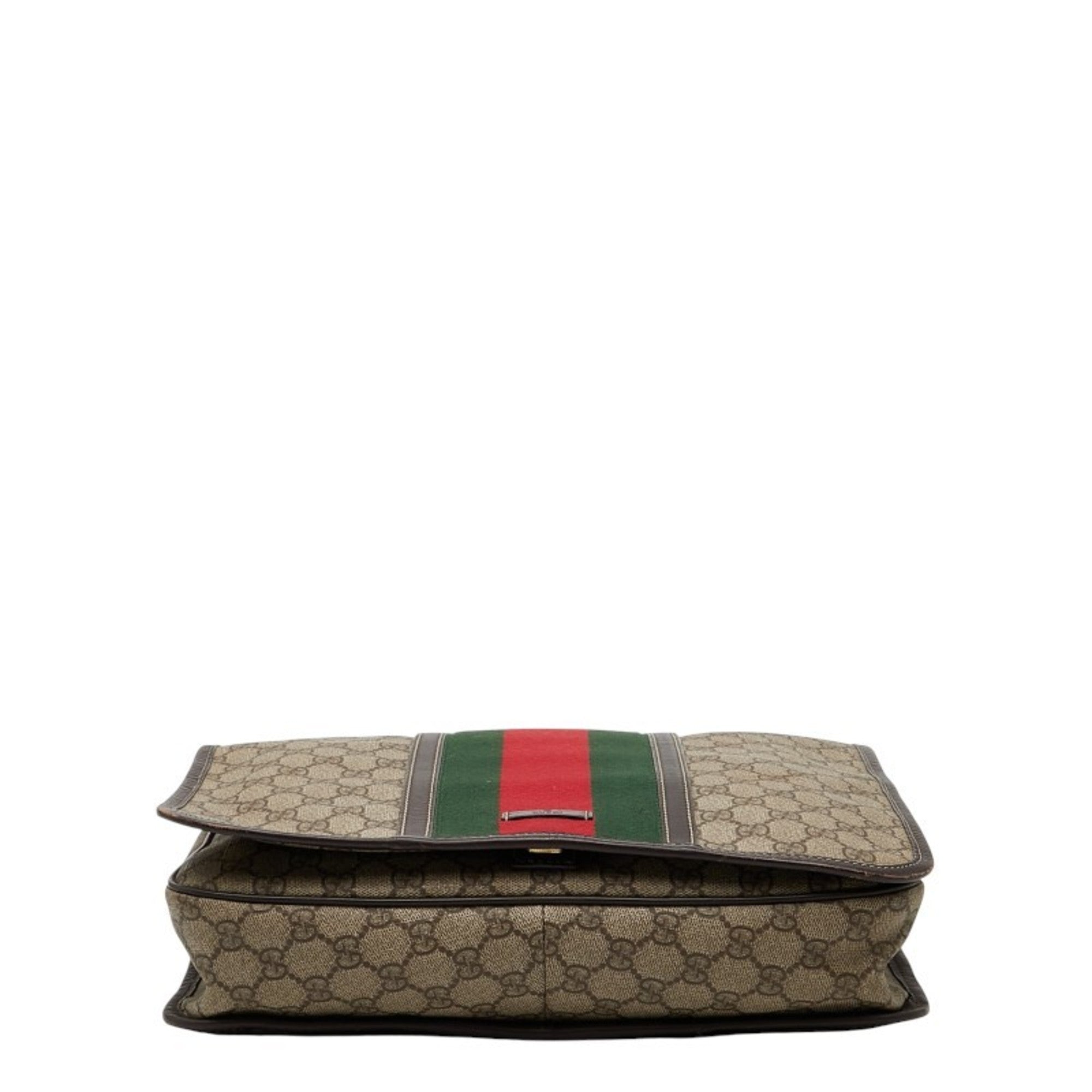 Gucci Beige Multi-Color Pvc Leather Shoulder Bag (Pre-Owned)