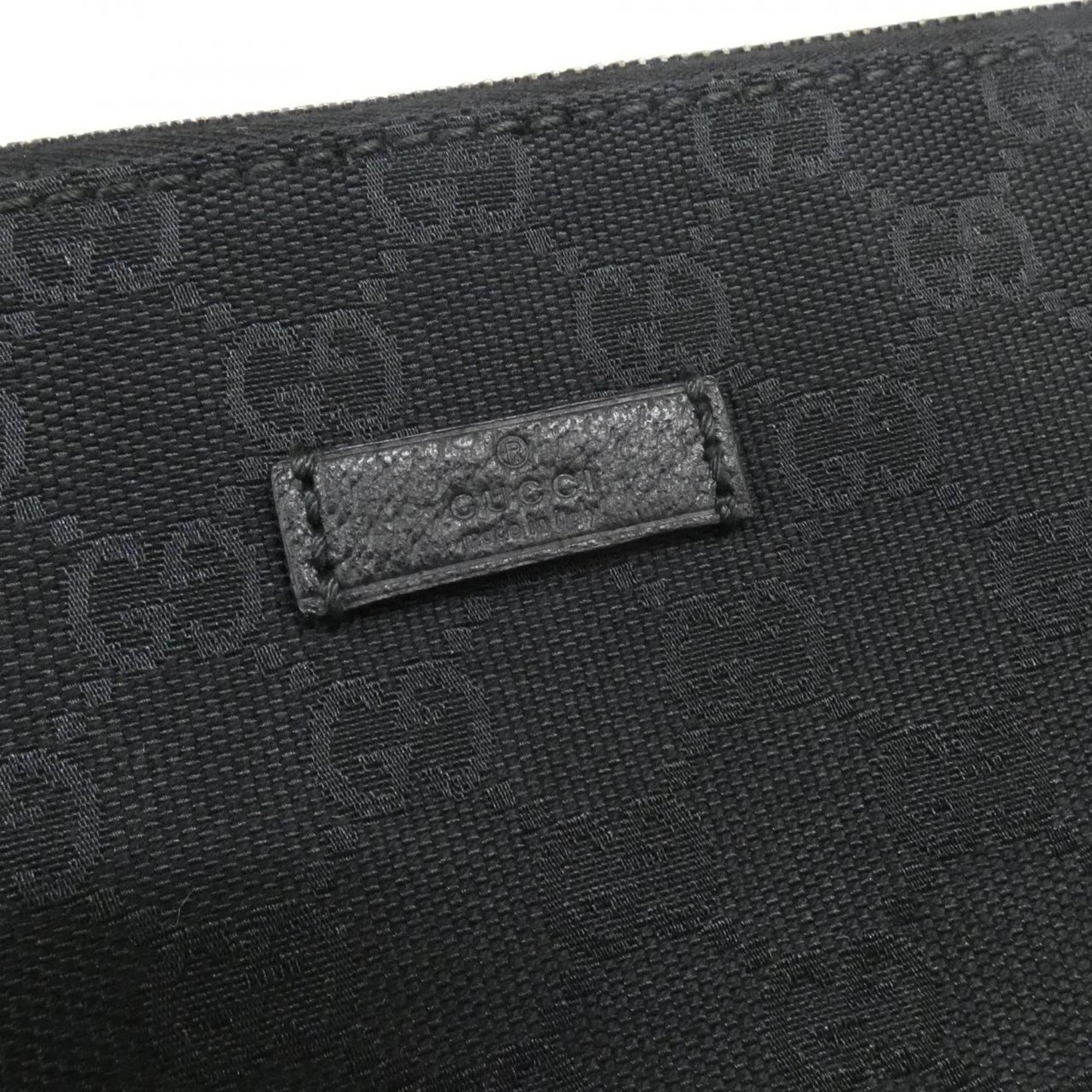 Gucci Black Gg Canvas Shoulder Bag (Pre-Owned)