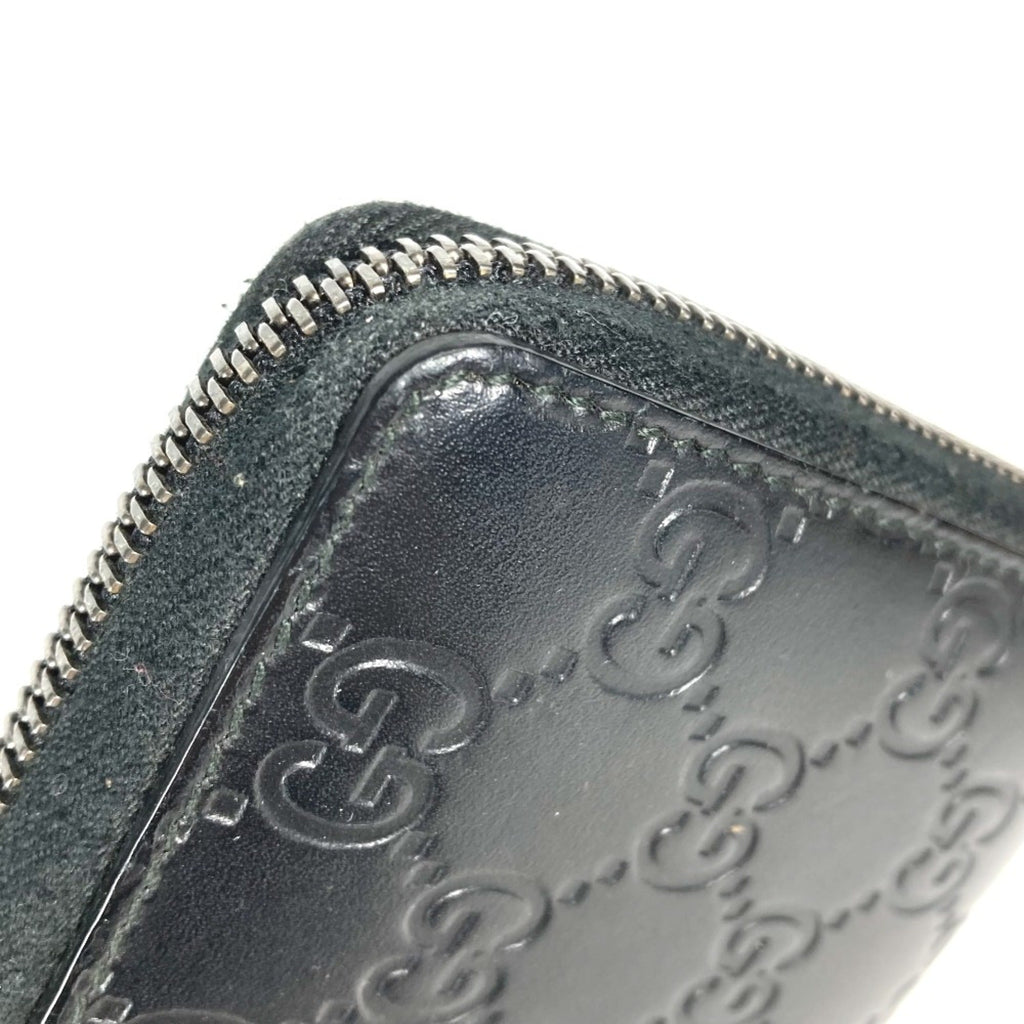 Gucci Black Leather Long Wallet (Bi-Fold) (Pre-Owned)