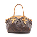 Louis Vuitton Brown Pvc Coated Canvas Leather Handbag (Pre-Owned)