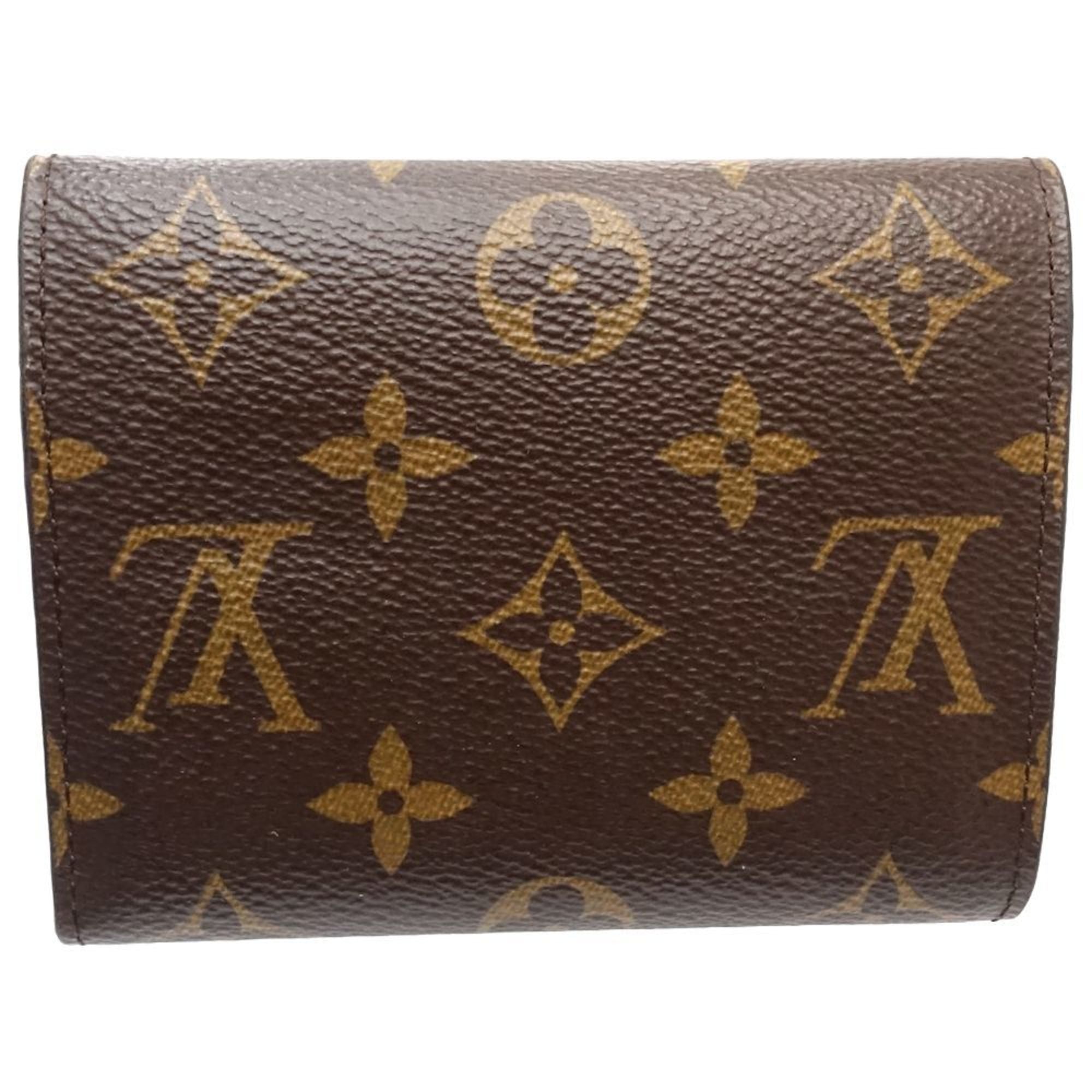 Louis Vuitton Brown Canvas Wallet (Tri-Fold) (Pre-Owned)