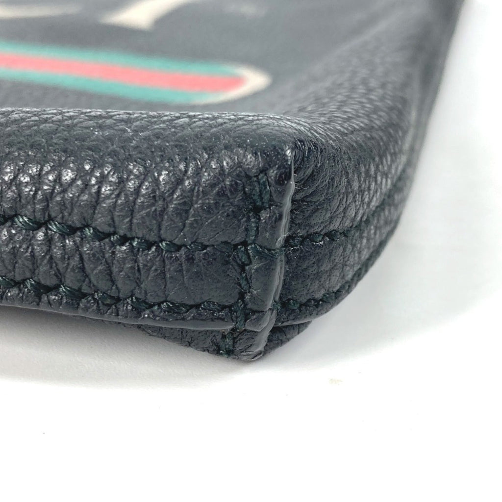 Gucci Black Leather Clutch Bag Pouch (Pre-Owned)