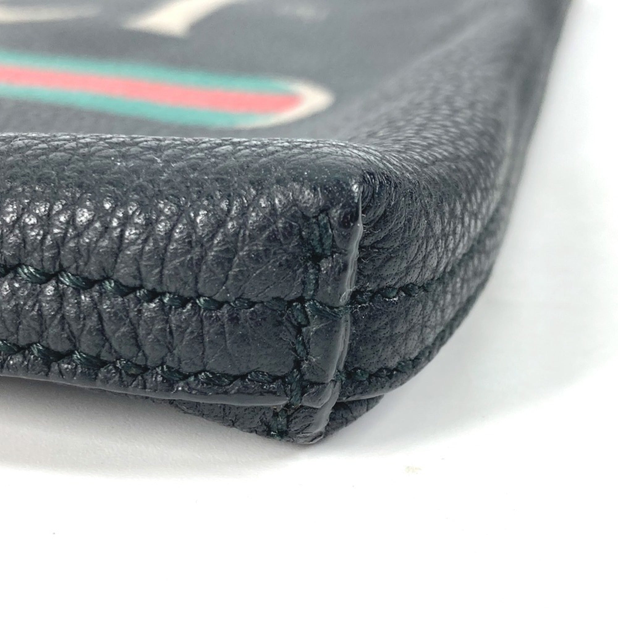 Gucci Black Leather Clutch Bag Pouch (Pre-Owned)