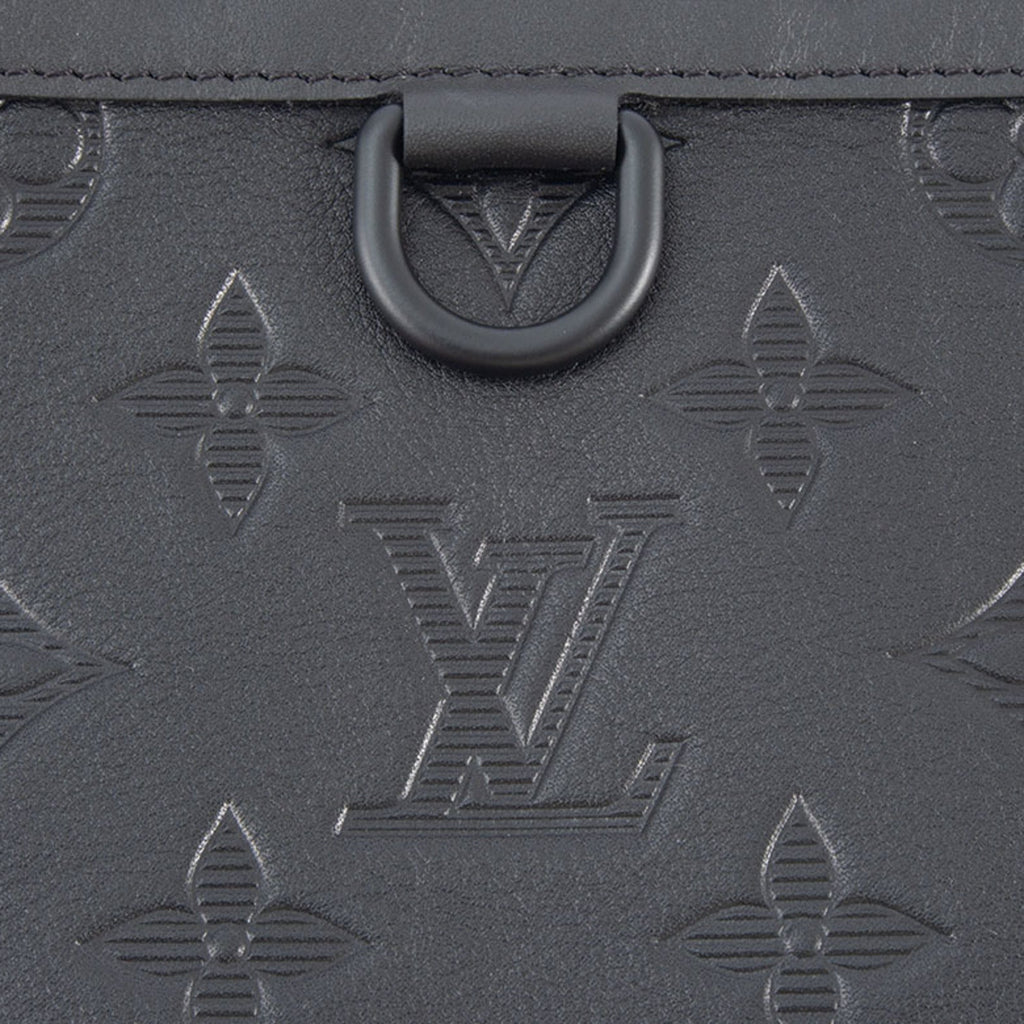 Louis Vuitton Black Monogram Shadow Clutch Bag Pochette (Pre-Owned)