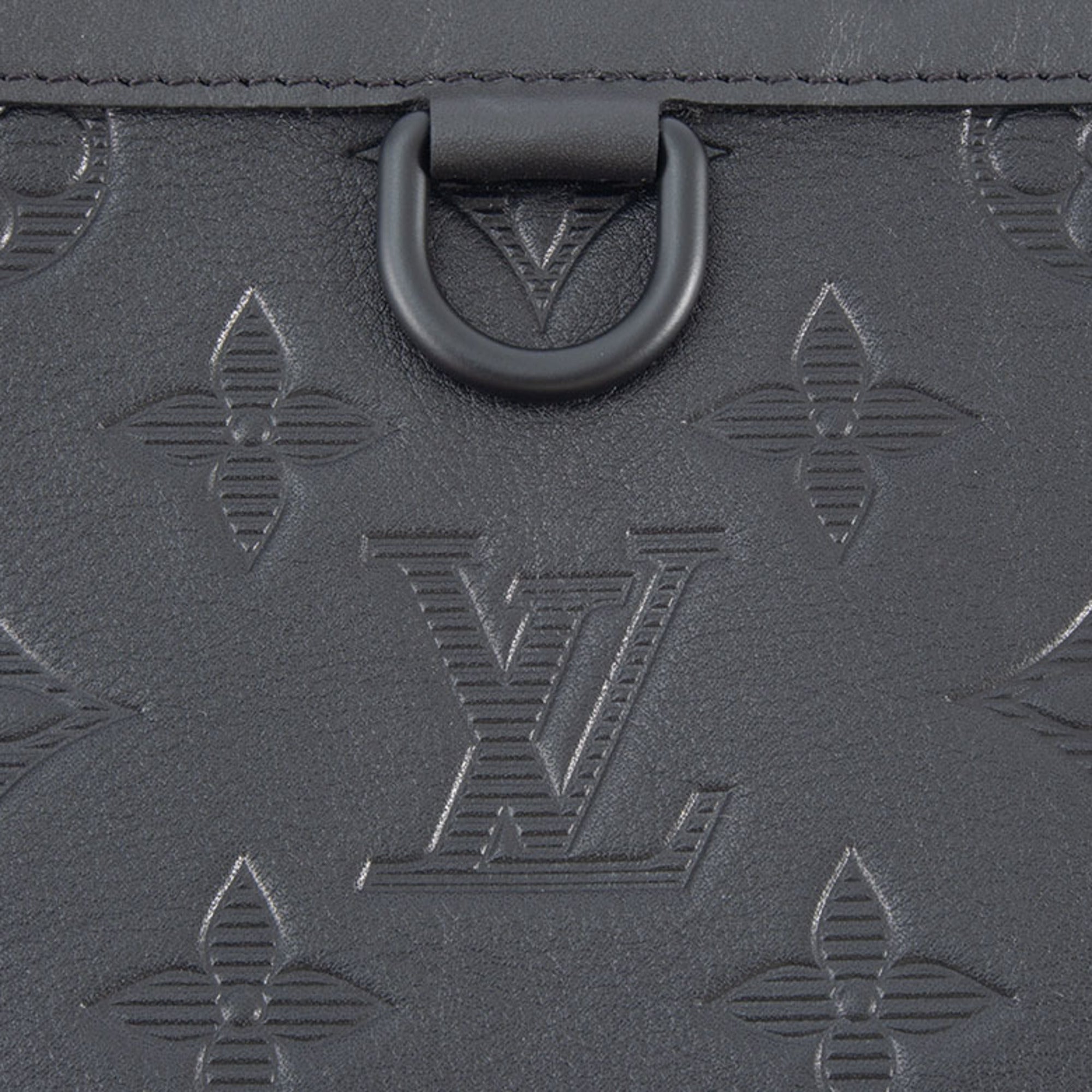 Louis Vuitton Black Monogram Shadow Clutch Bag Pochette (Pre-Owned)