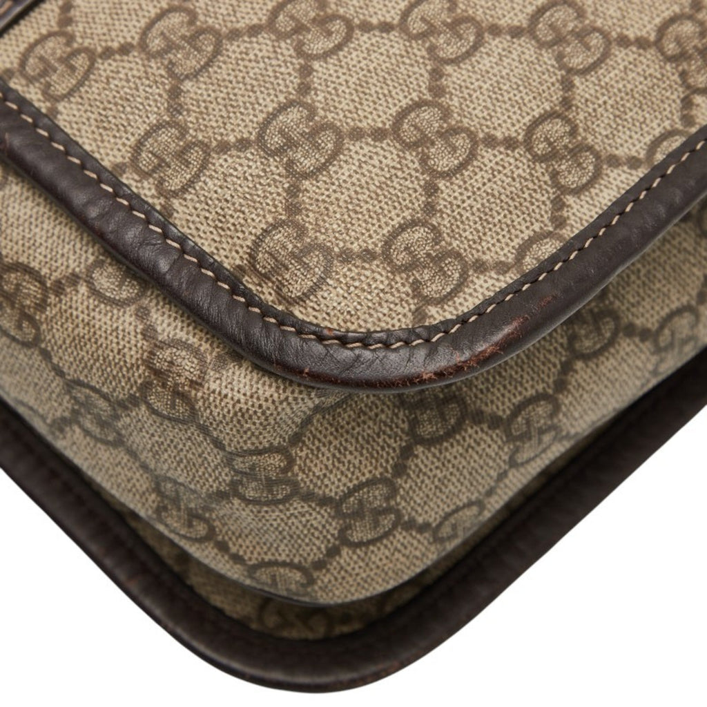Gucci Beige Multi-Color Pvc Leather Shoulder Bag (Pre-Owned)