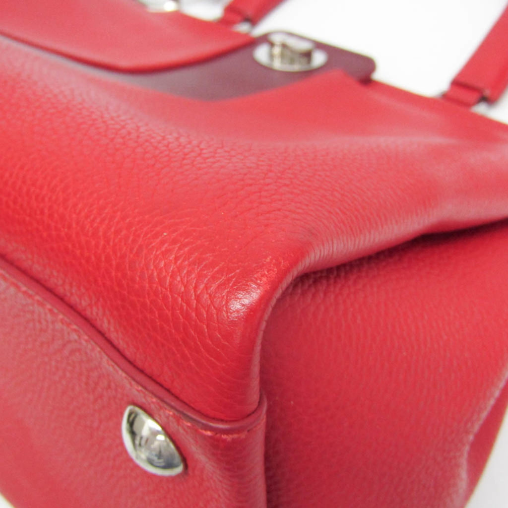 Louis Vuitton Astrid Handbag Leather Red Leather Handbag (Pre-Owned)
