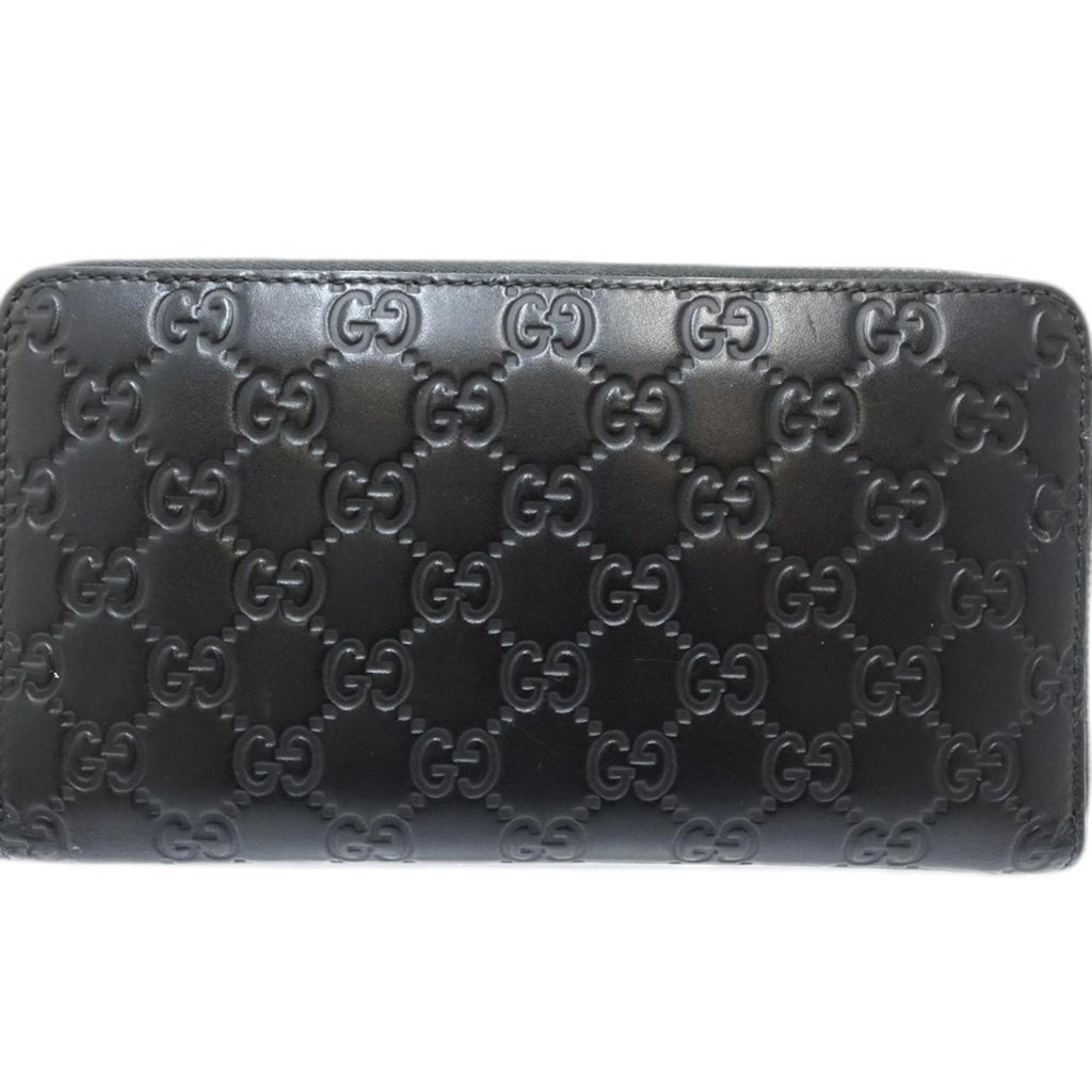 Gucci Black Leather Long Wallet (Bi-Fold) (Pre-Owned)